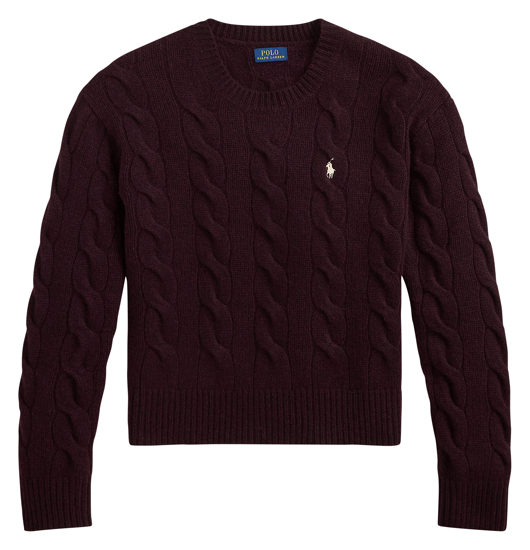Pull col rond en laine mélangée POLO RALPH LAUREN Violet