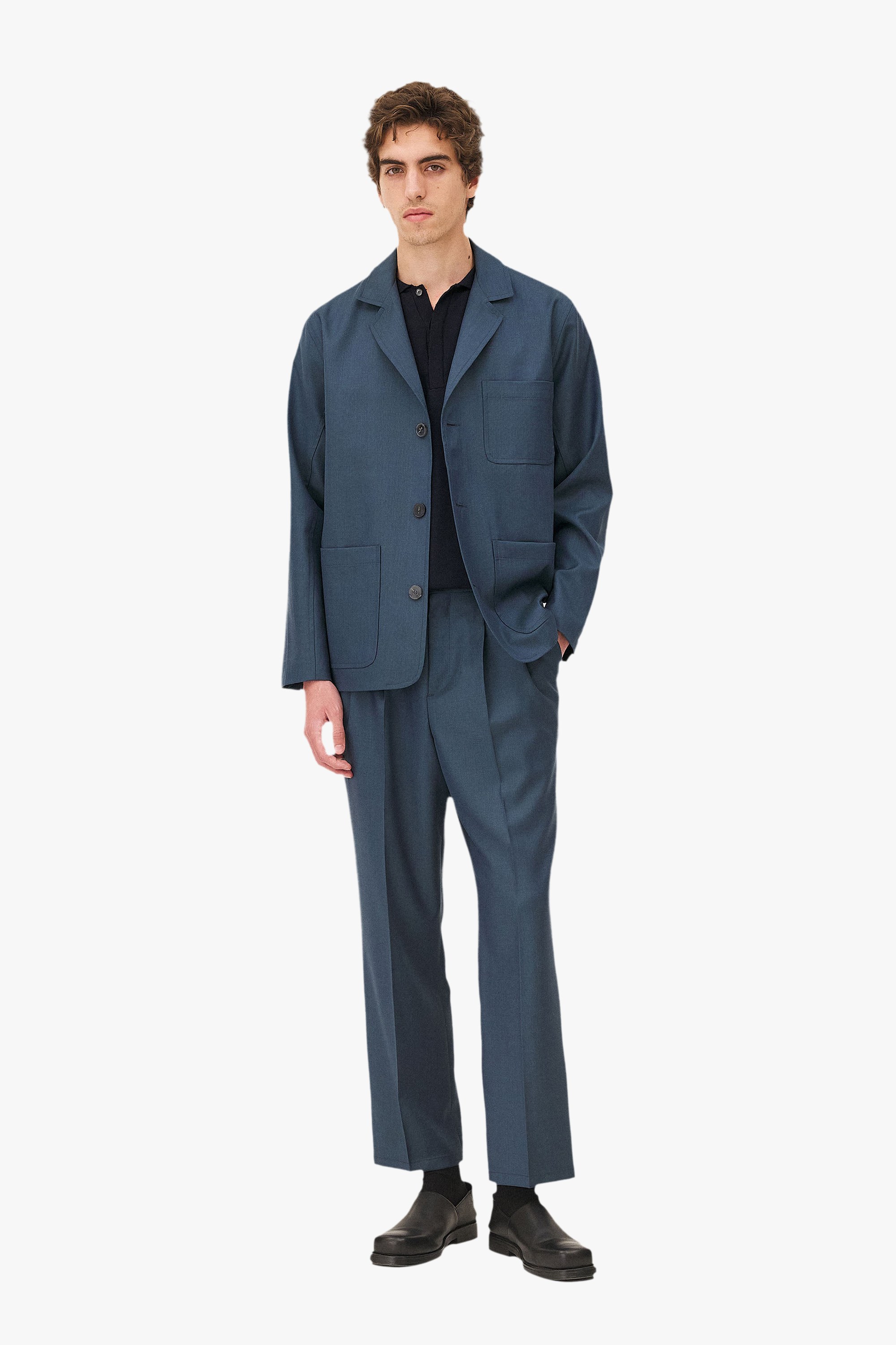 Clyde pleated trousers Noyoco Blue