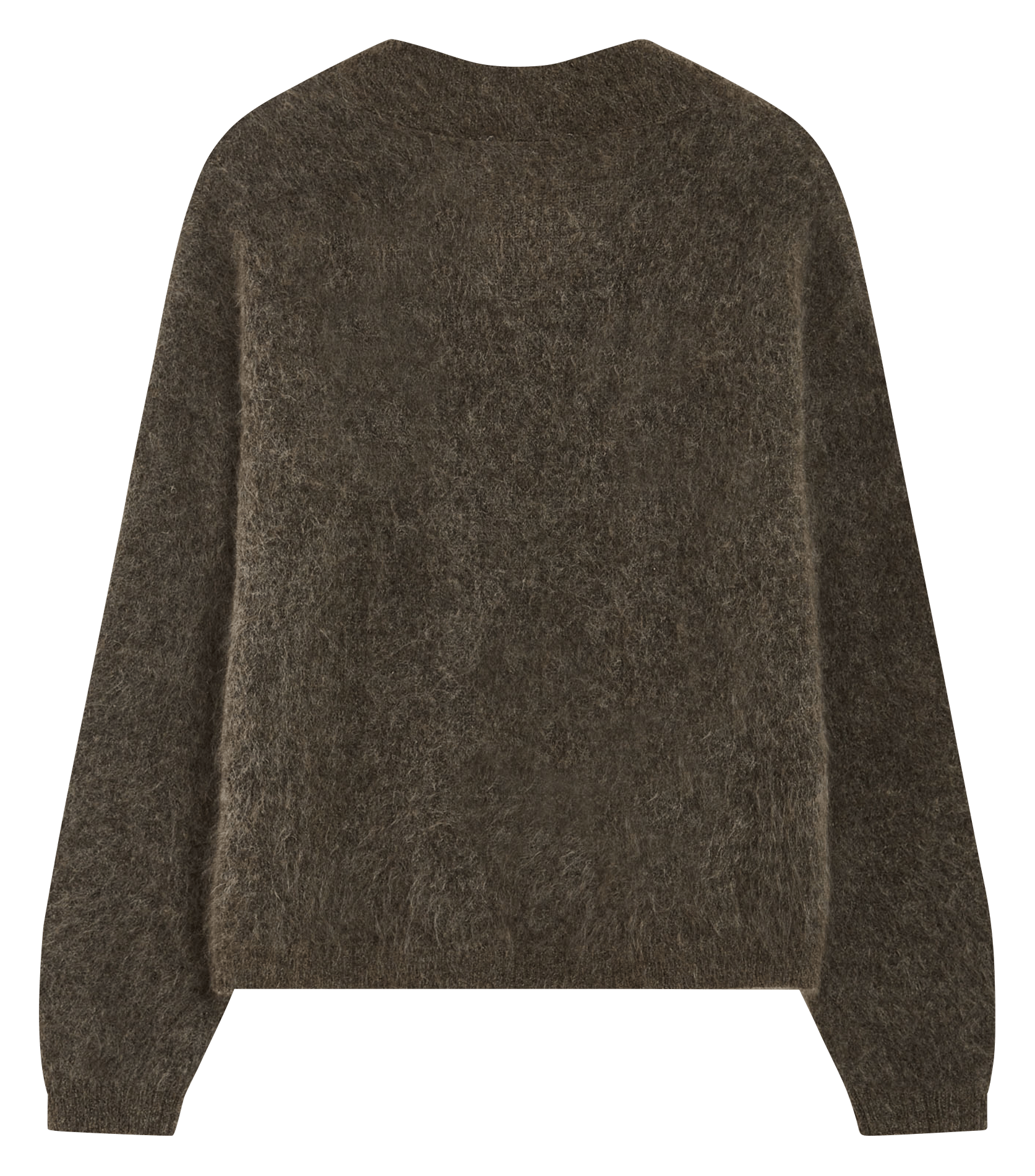 Loose-fit V-neck mohair-blend sweater GRACE ET MILA Brown