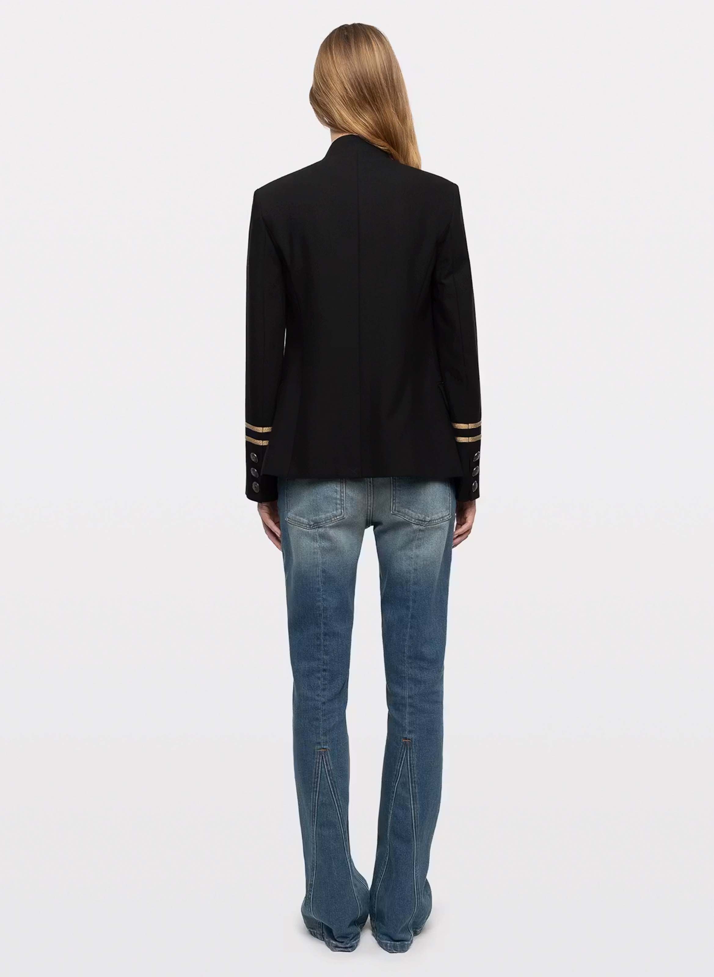 Tailored blazer with officer collar ZADIG&VOLTAIRE Black