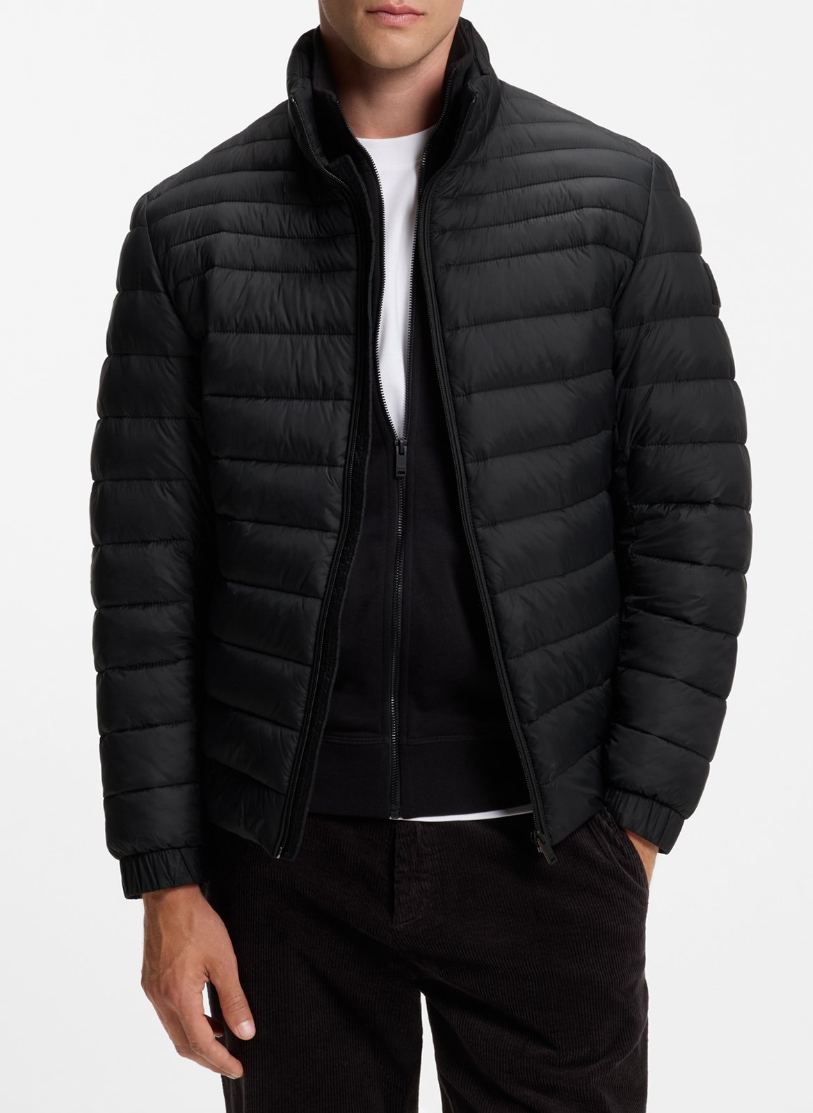 Quilted water-repellent and packable jacket with logo BOSS