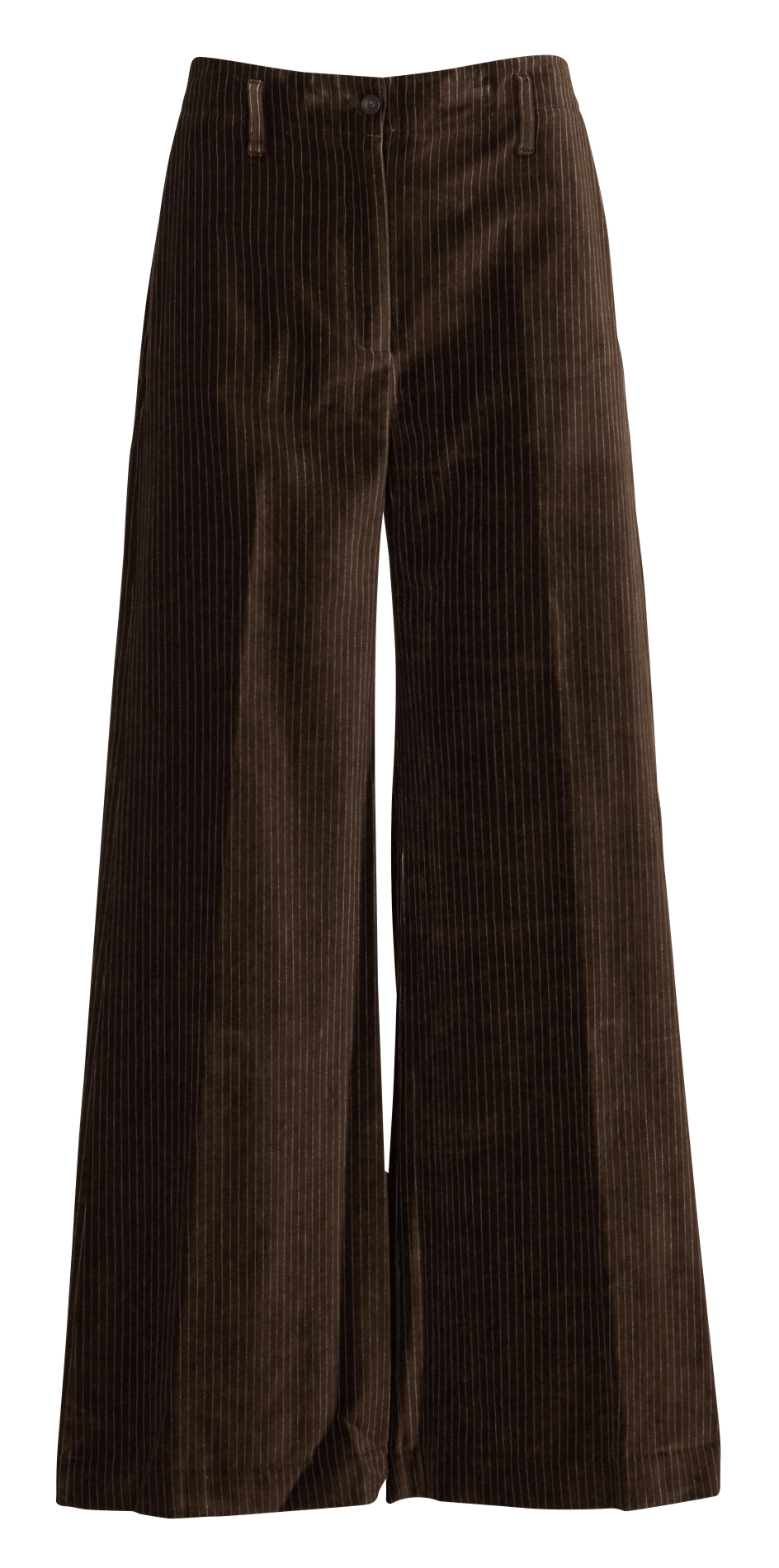 Pantalon droit velours en coton mélangé DIEGA Marron