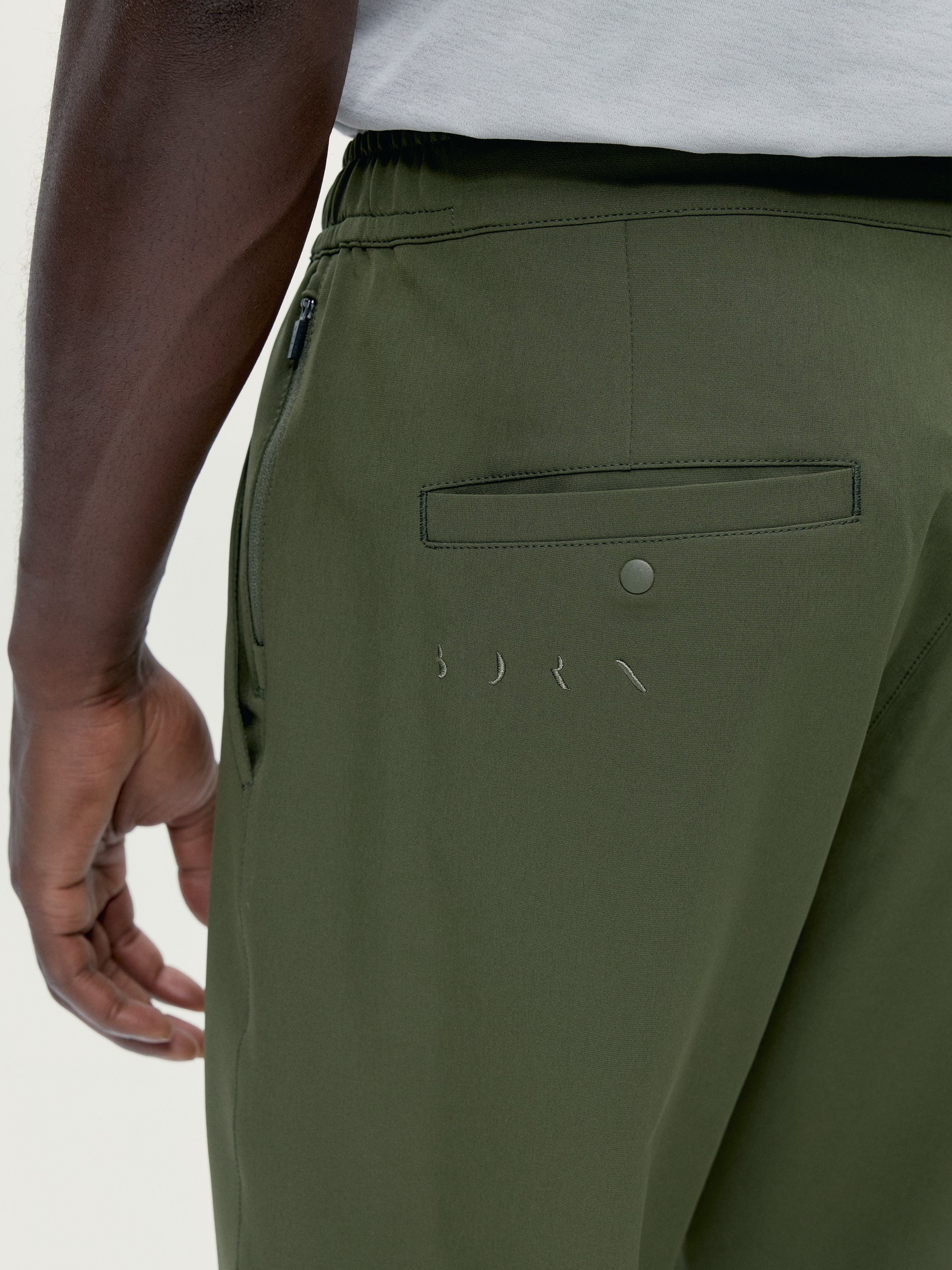 Men's sports pants ebro quick-drying soft touch BORN Green