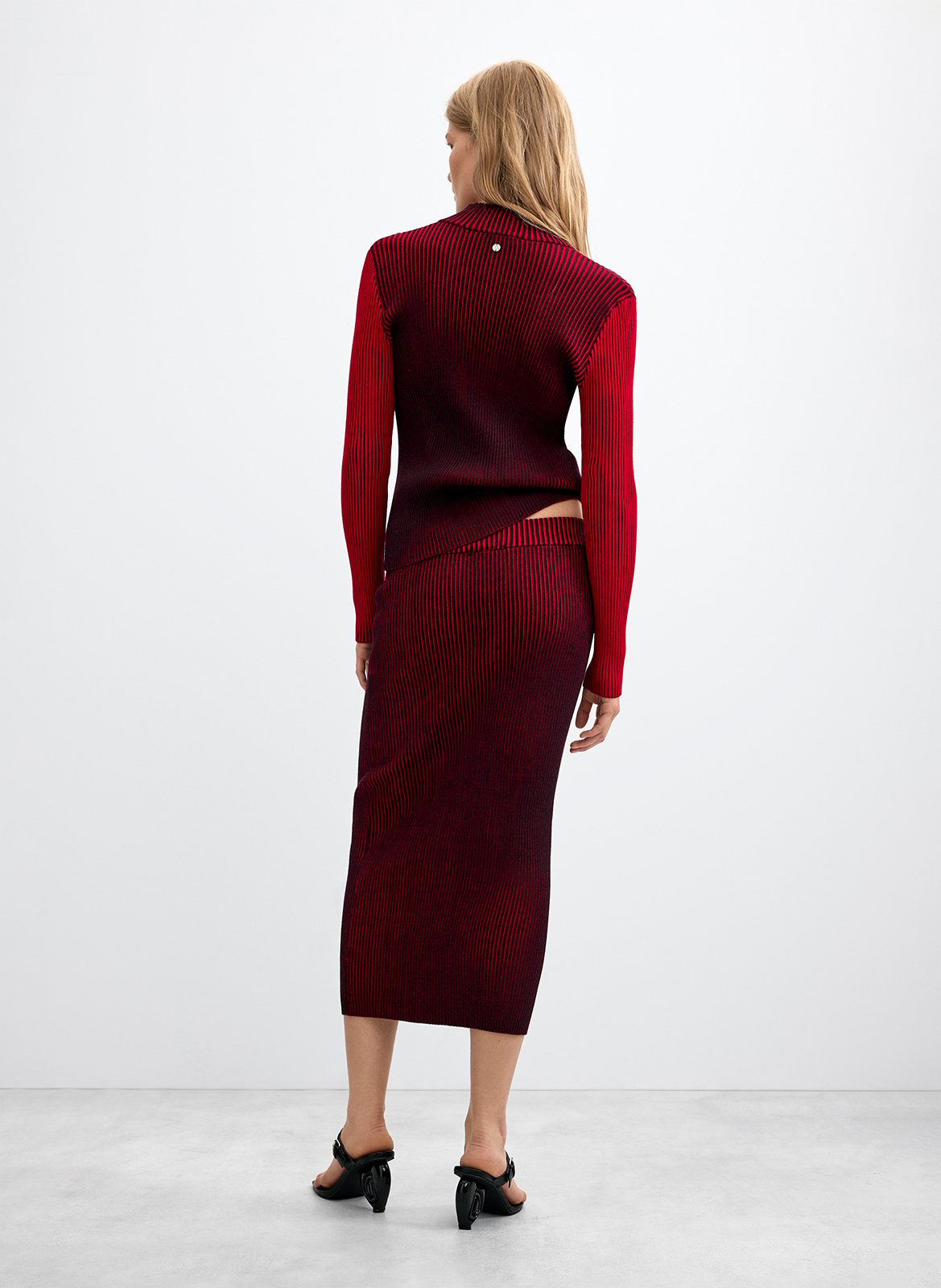 Aansluitende, halflange rok DESIGUAL Rood