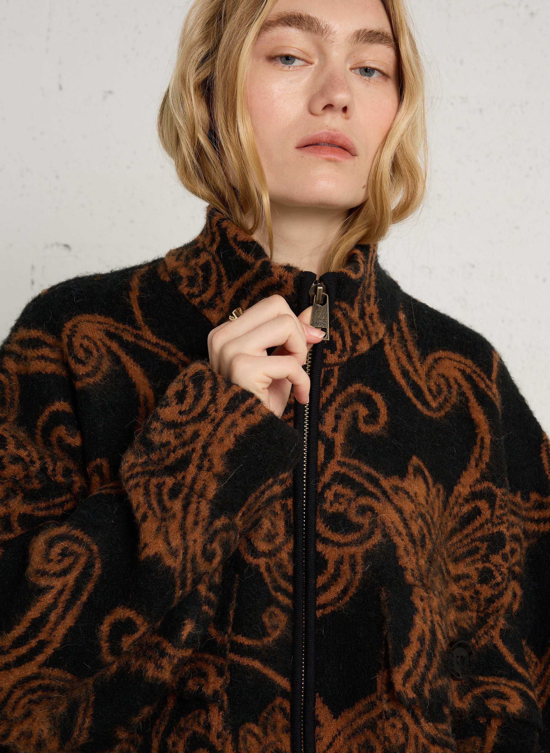 Bomber ample col montant zippé imprimé LIU JO Multicolore
