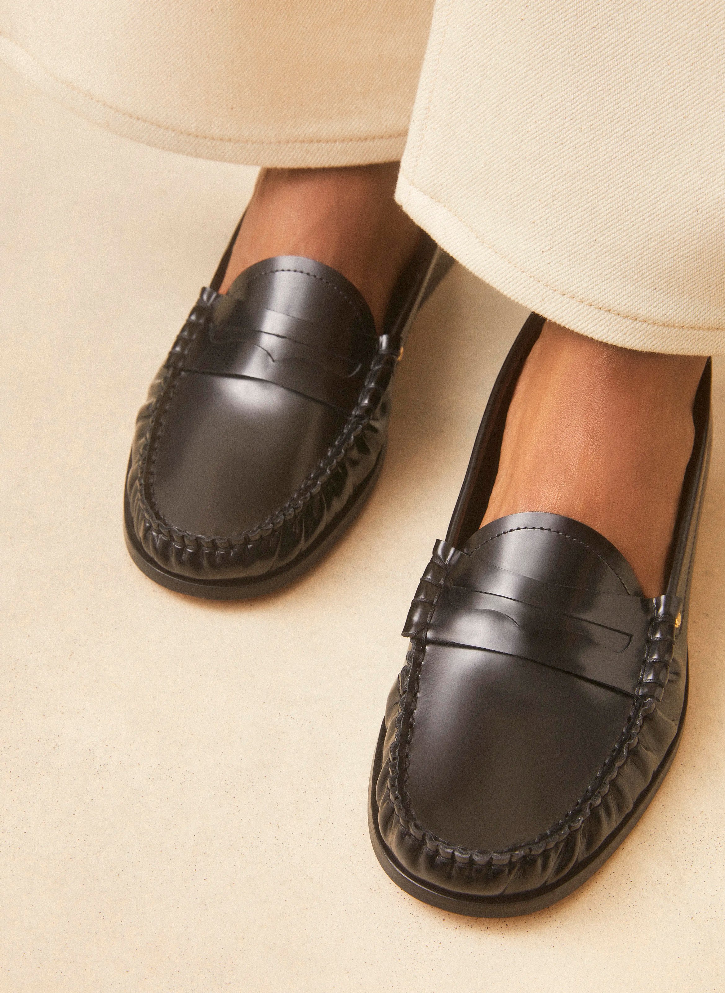 Mocassins en cuir RIVECOUR Noir