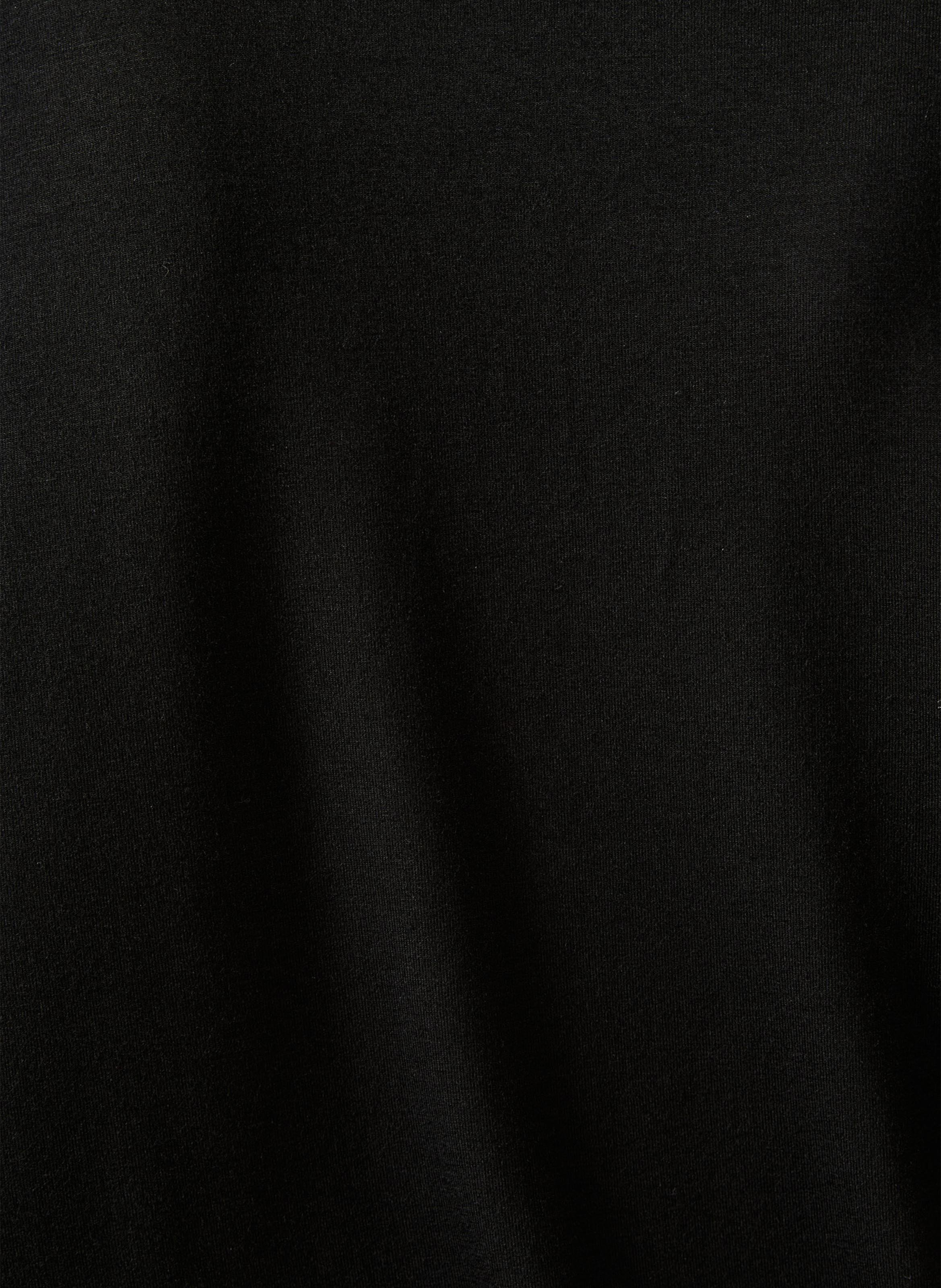 Loose V-neck solid color t-shirt LA FEE MARABOUTEE Black