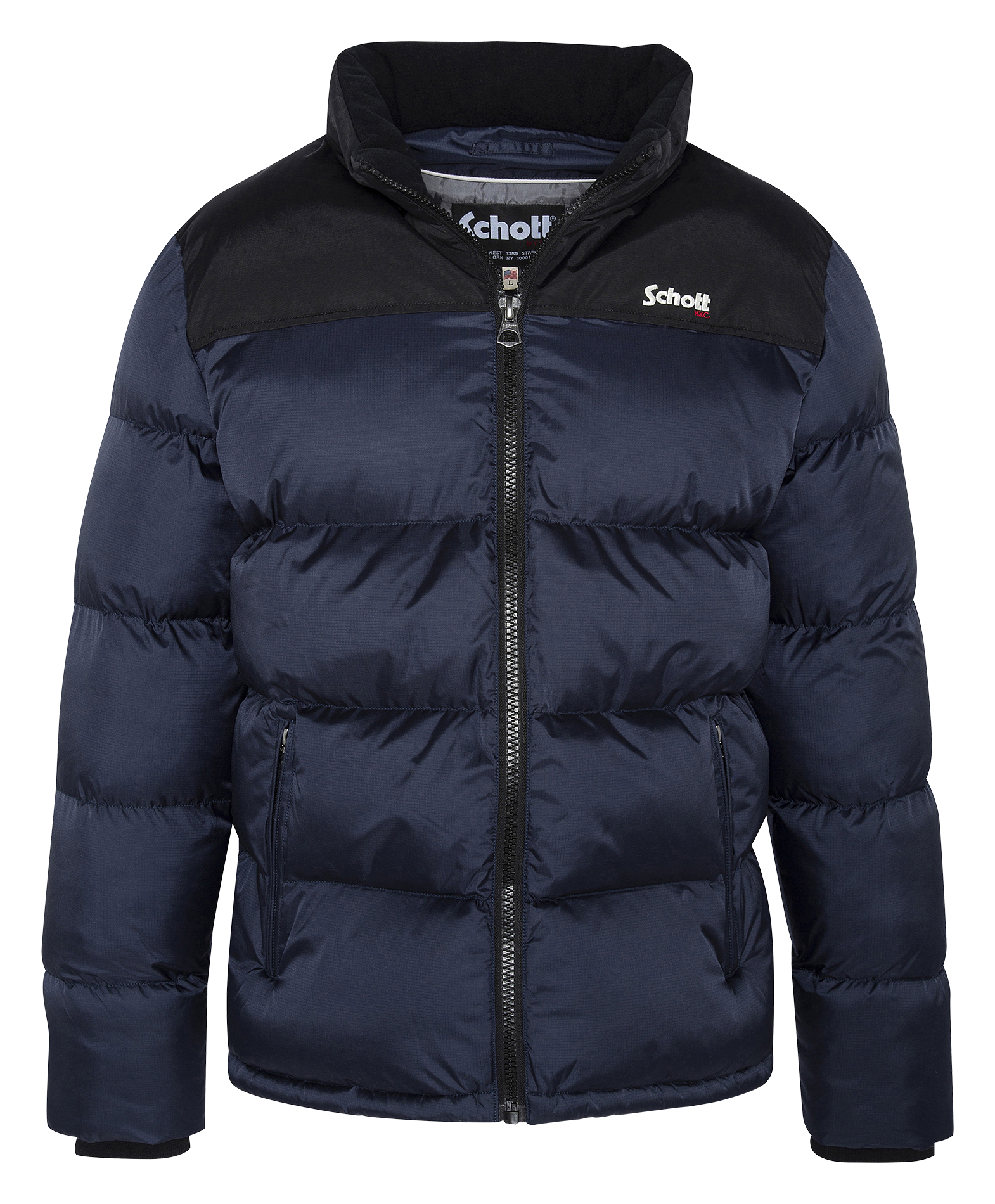 Doudoune col montant Bleu