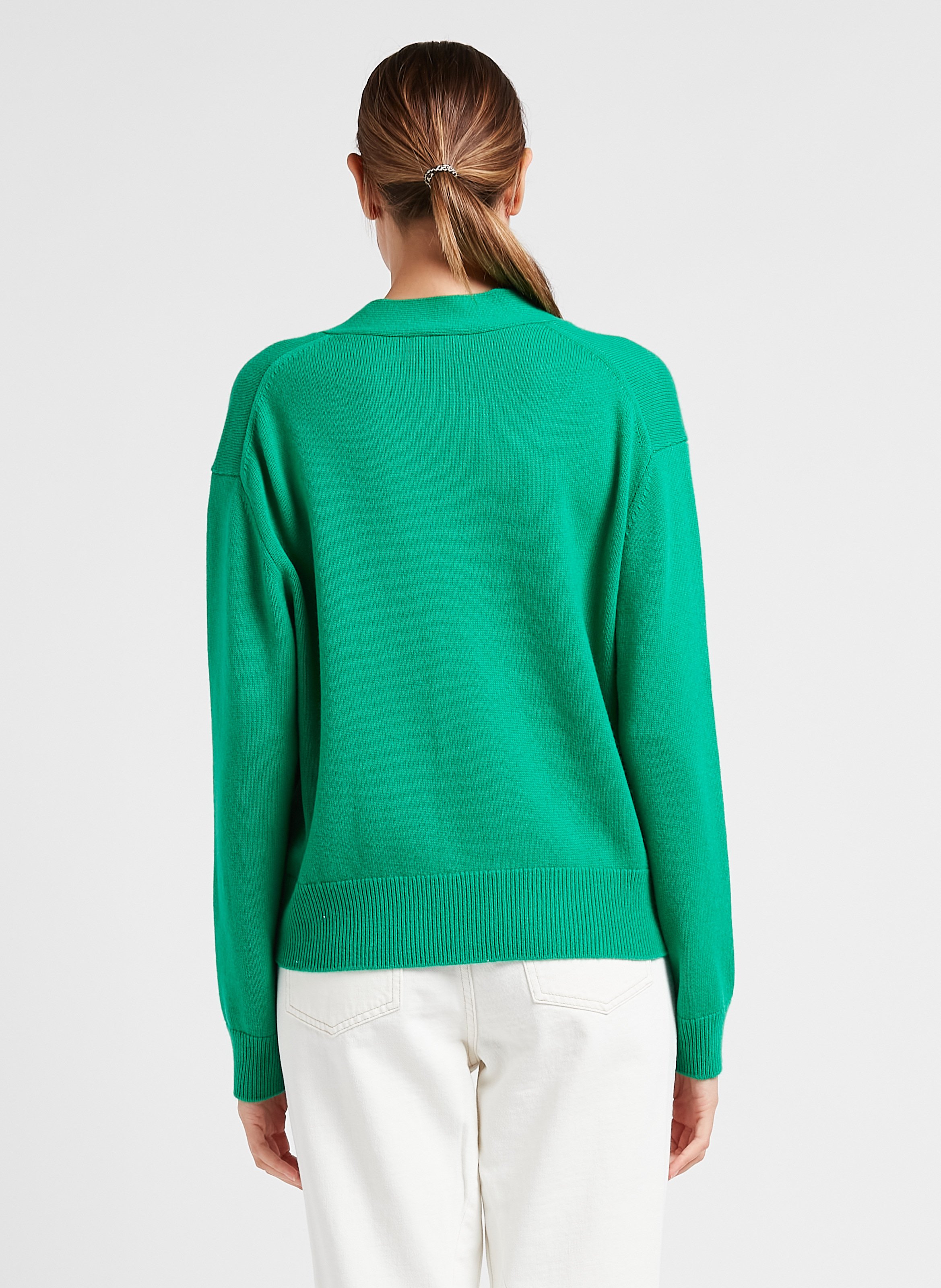Wool And Cashmere Cardigan Green Patina Closed - Women | Place des Tendances