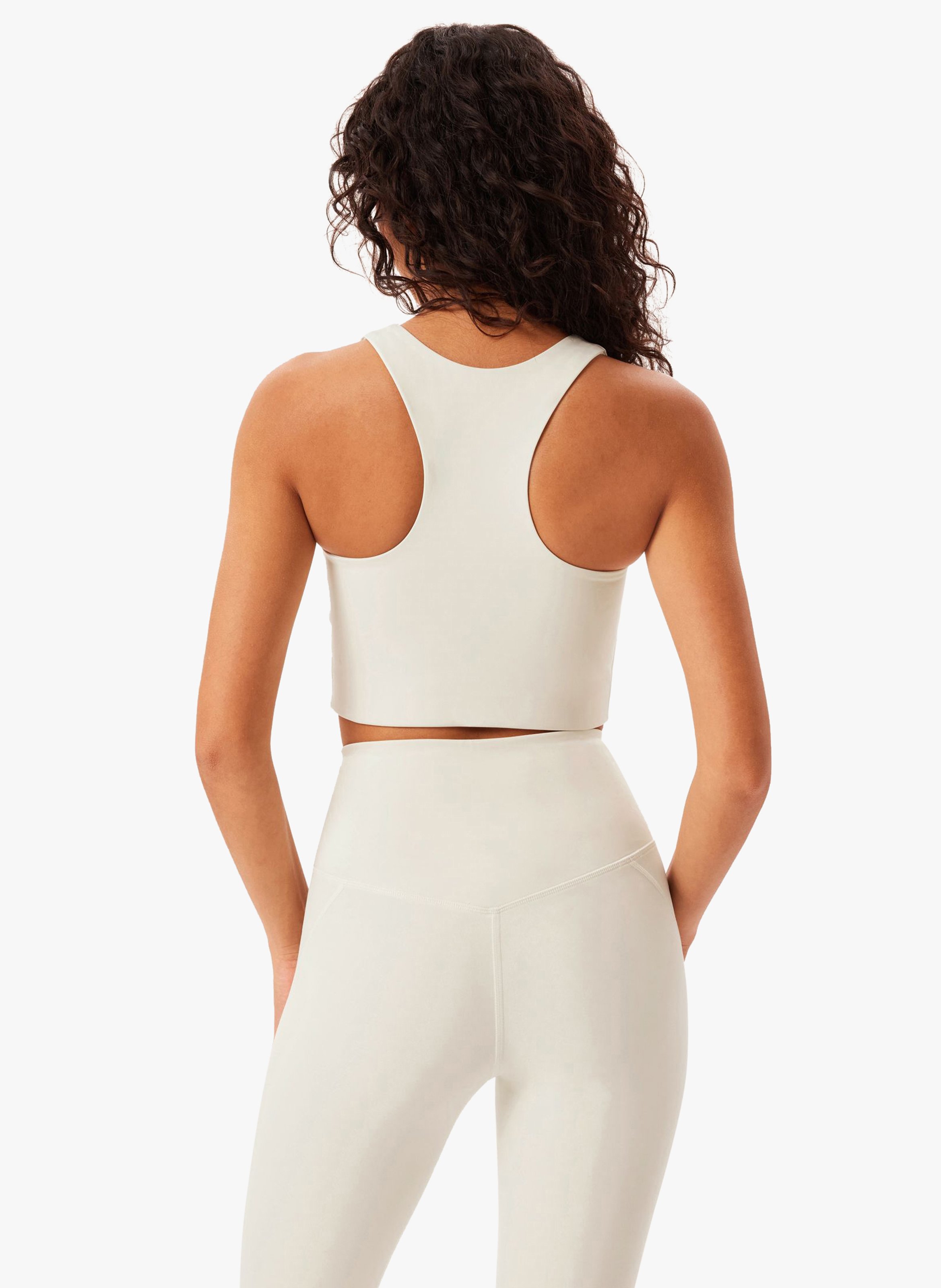 Racer-back crop top GIRLFRIEND COLLECTIVE White