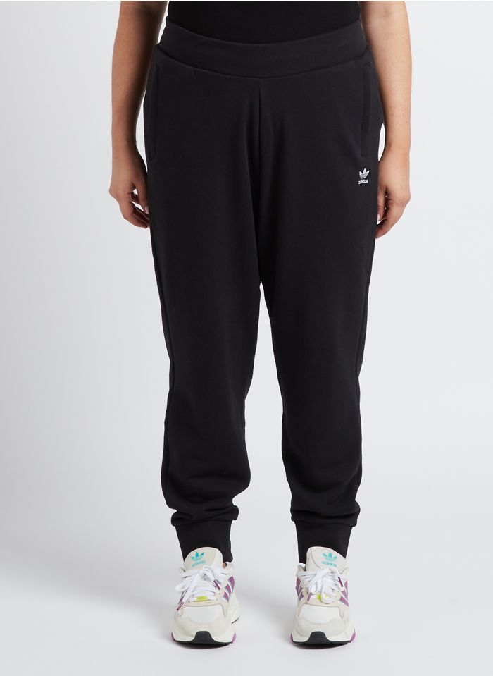 Slim-fit Cotton Track Pants Black Adidas - Women