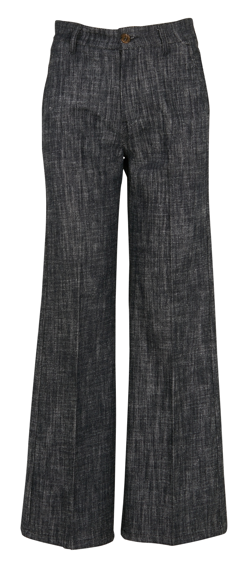 Straight cotton-blend pants ATTIC AND BARN Black