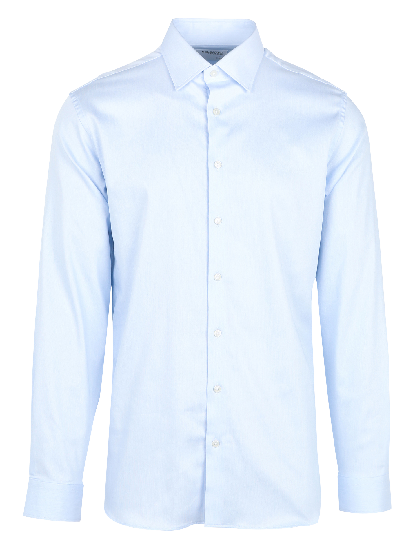 Chemise regular col classique en coton bio mélangé  Light blue