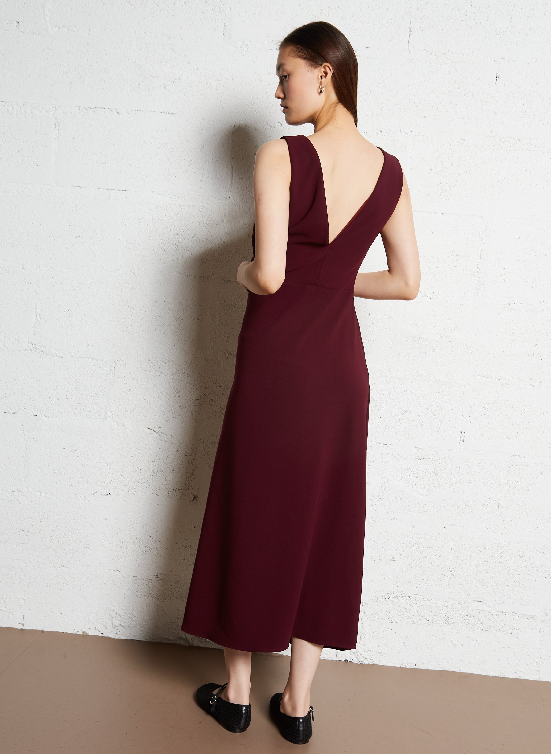 Square Neck Maxi Dress IMPERIAL Red