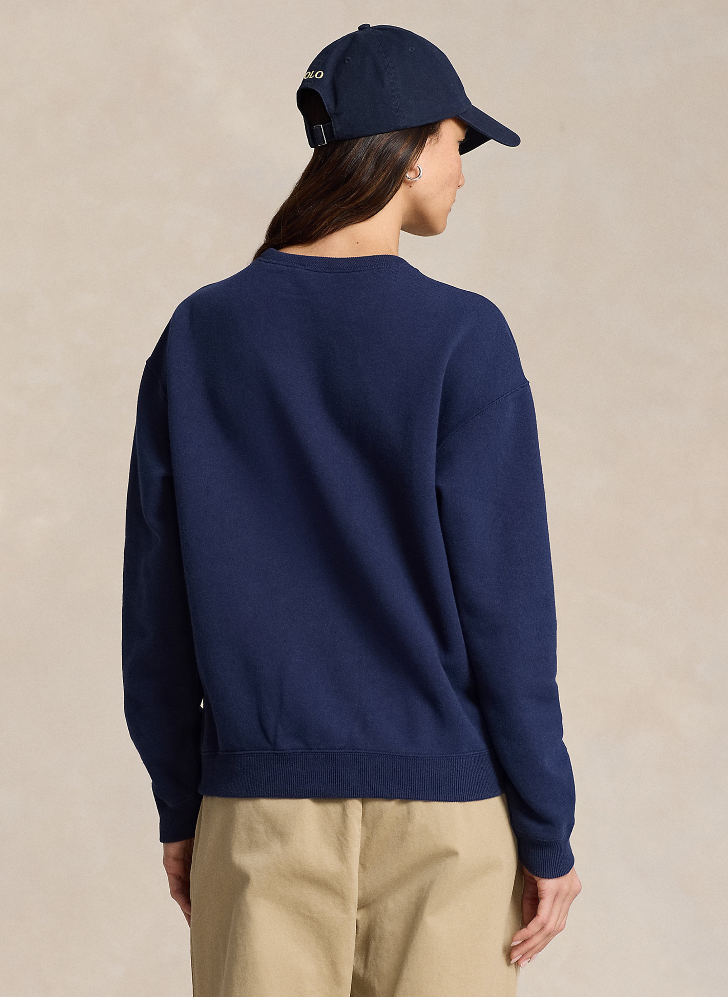 Straight cotton-blend sweatshirt POLO RALPH LAUREN Blue