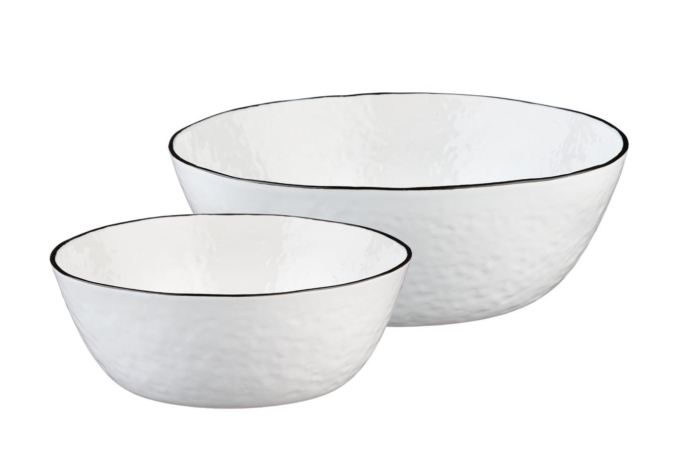 Pure salad bowl ø24cm and ø30cm - 2 pieces - snow white BJORN White