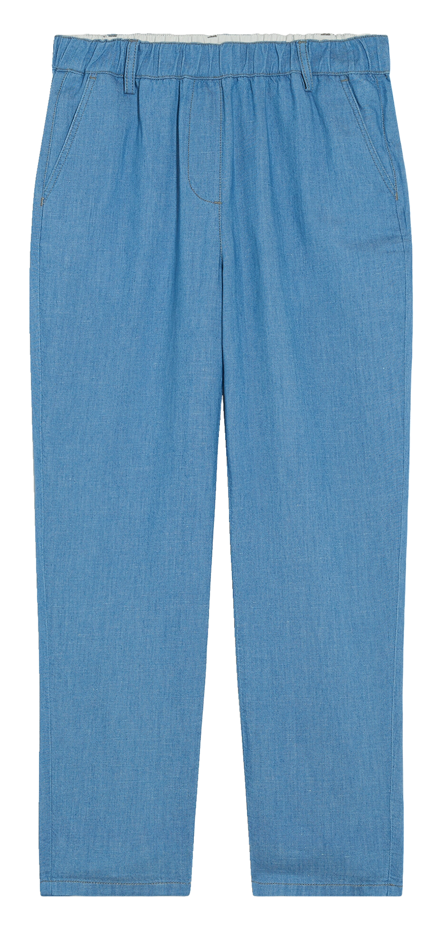 Carrot 7/8 length trousers plain CAROLL Blue