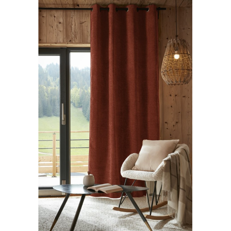 Blackout and Thermal Curtains L'EFFET PAPILLON Red