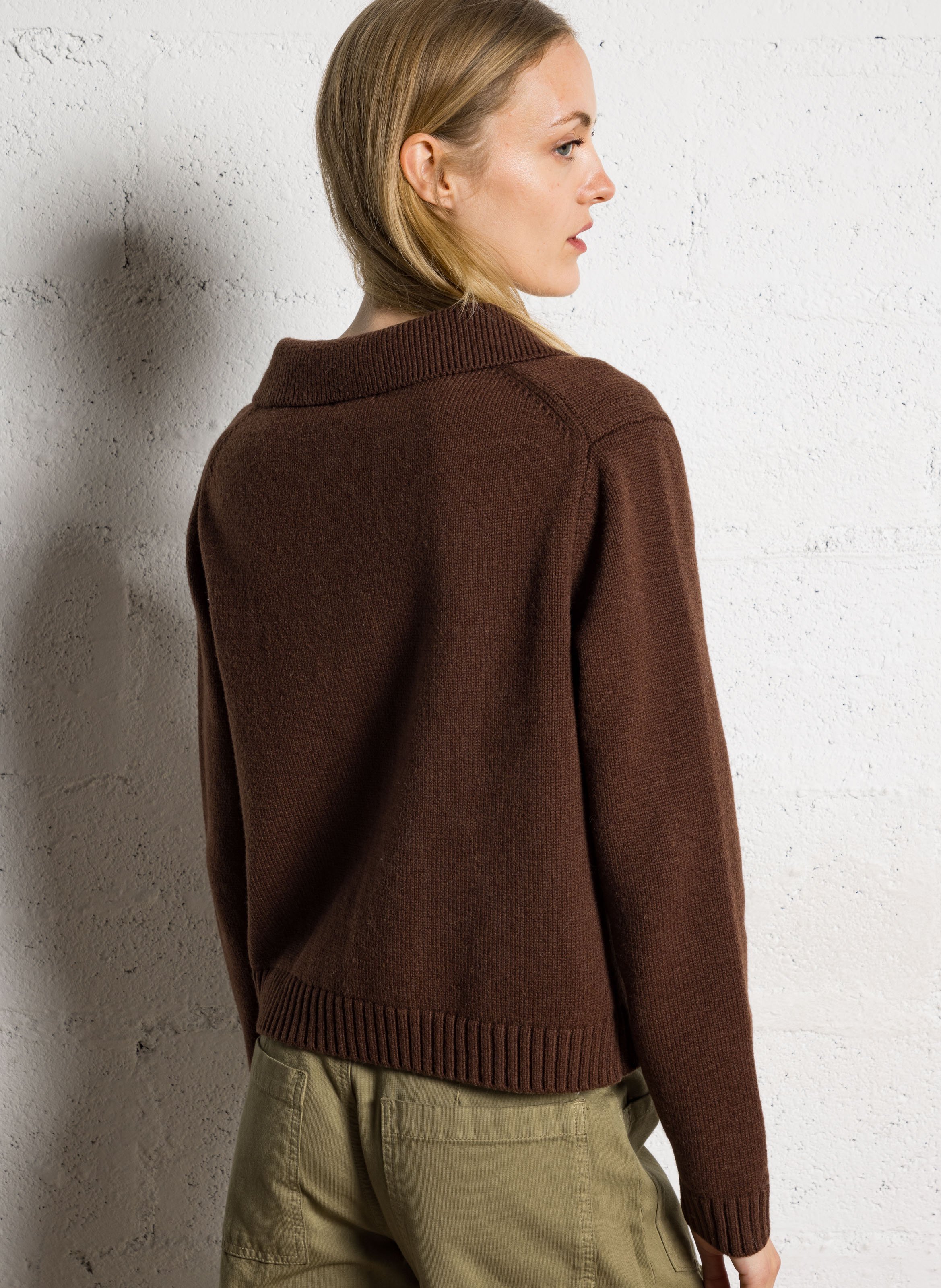 Oversized wool-blend cardigan JC SOPHIE Brown