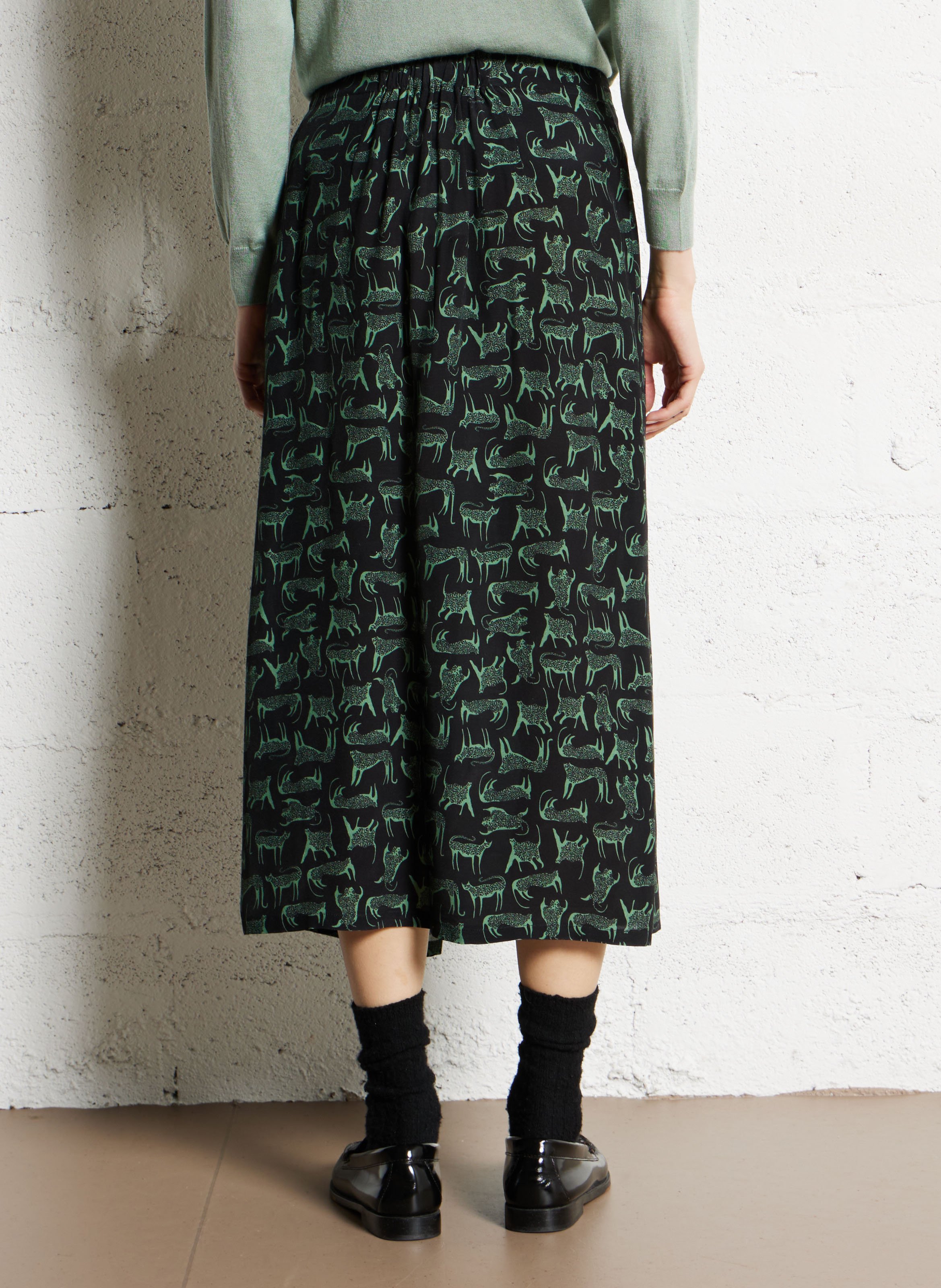 Jupe midi imprimée  NICE THINGS Noir