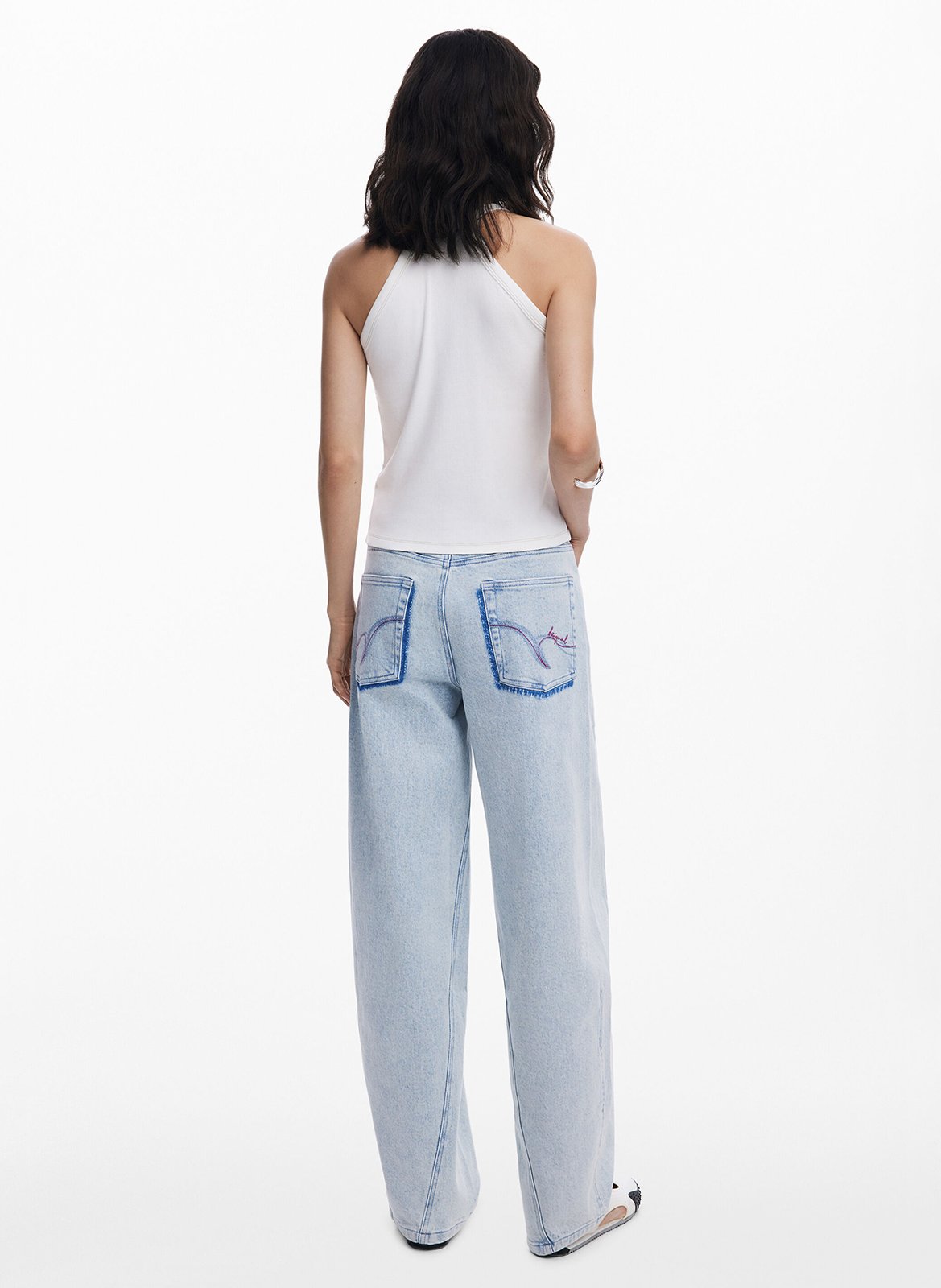 Débardeur col carré  DESIGUAL Blanc