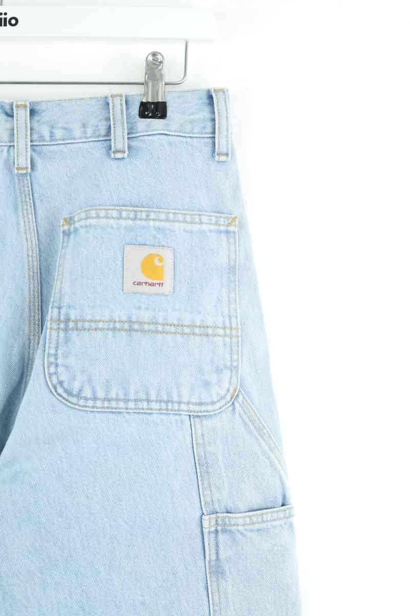 Cotton straight jeans CARHARTT - SECONDE MAIN Blue