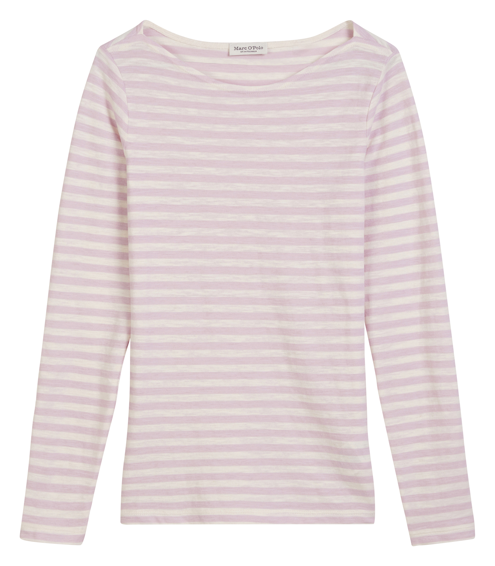 Camiseta de algodón con cuello barco MARC O'POLO Multicolor