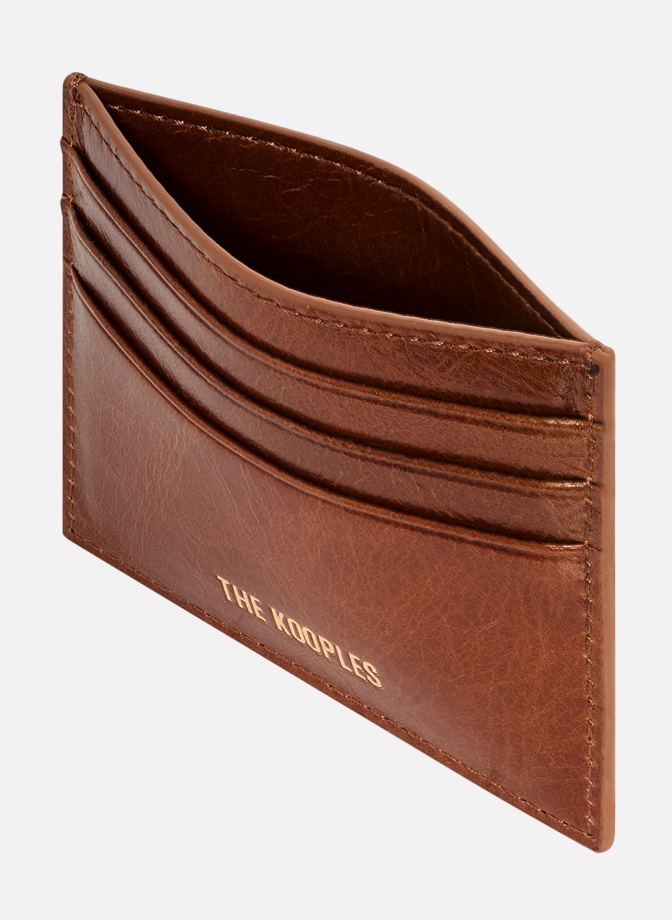 Amelia leather card holder THE KOOPLES Brown