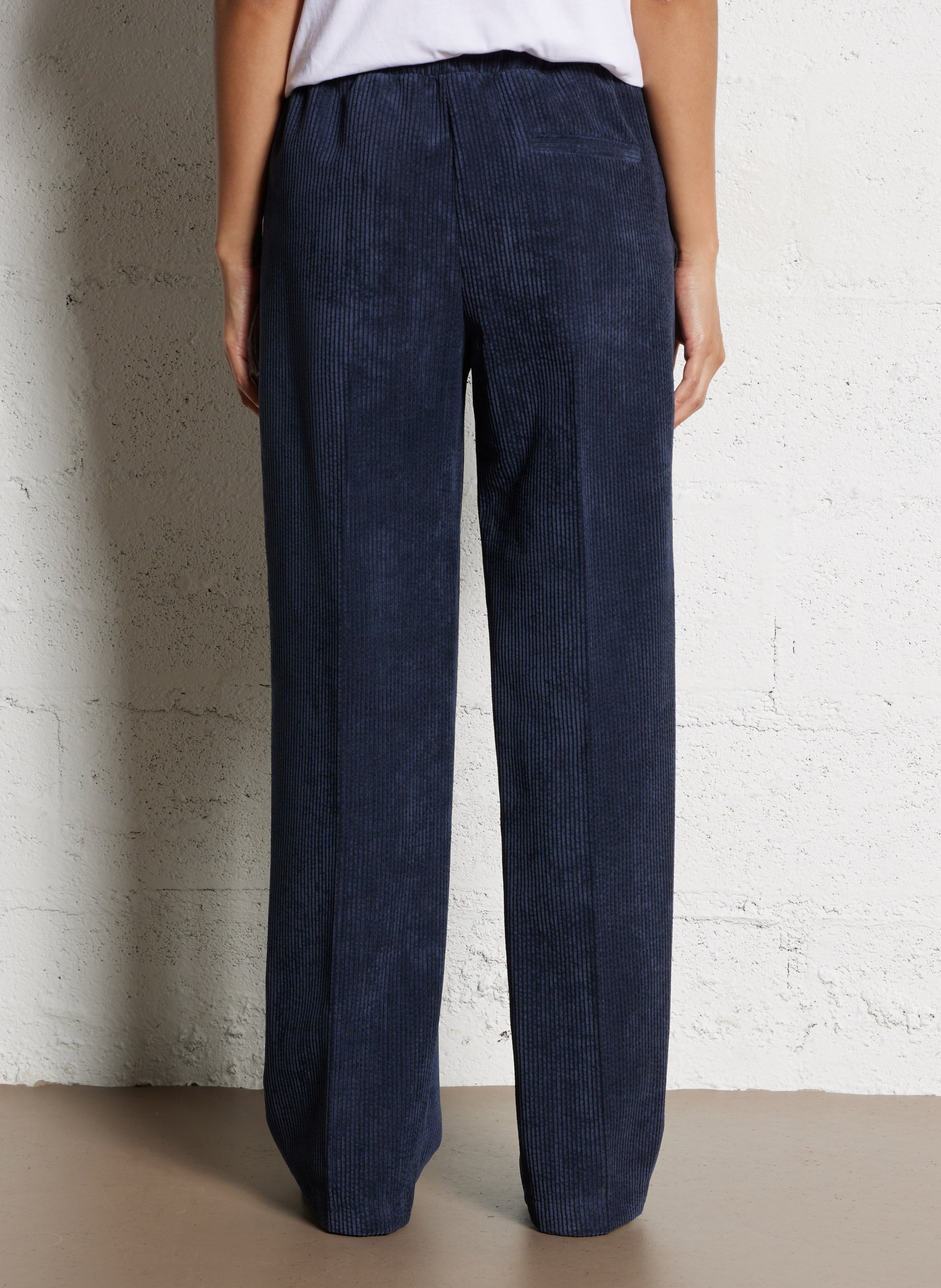 Ribbroek met uitlopende pijpen IMPERIAL Blauw