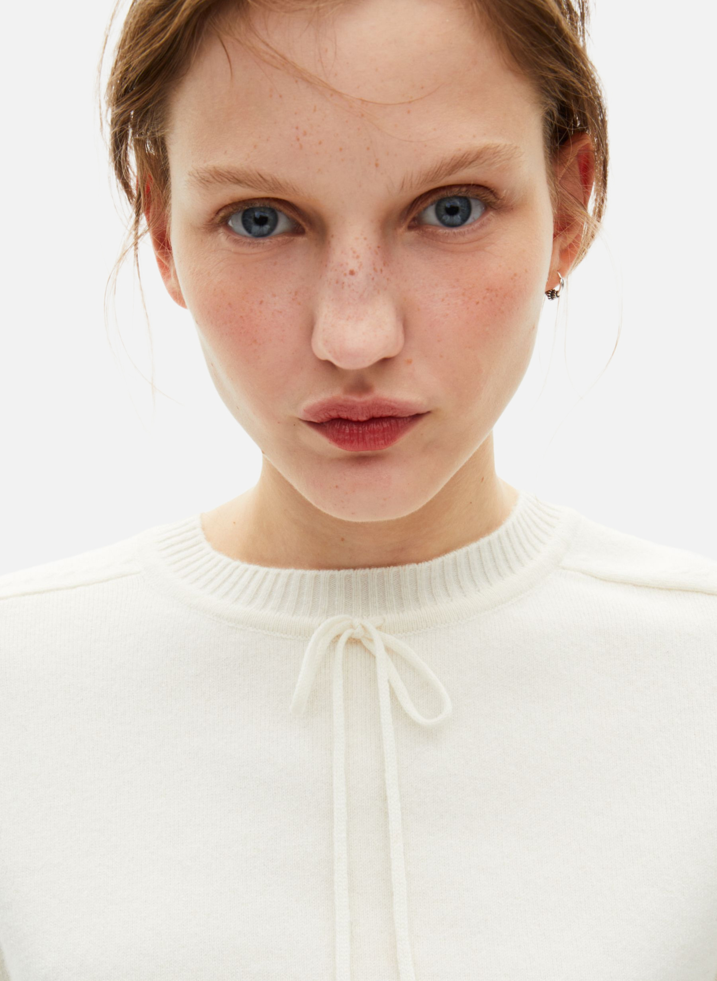 Belted cashmere sweater THE KOOPLES Beige