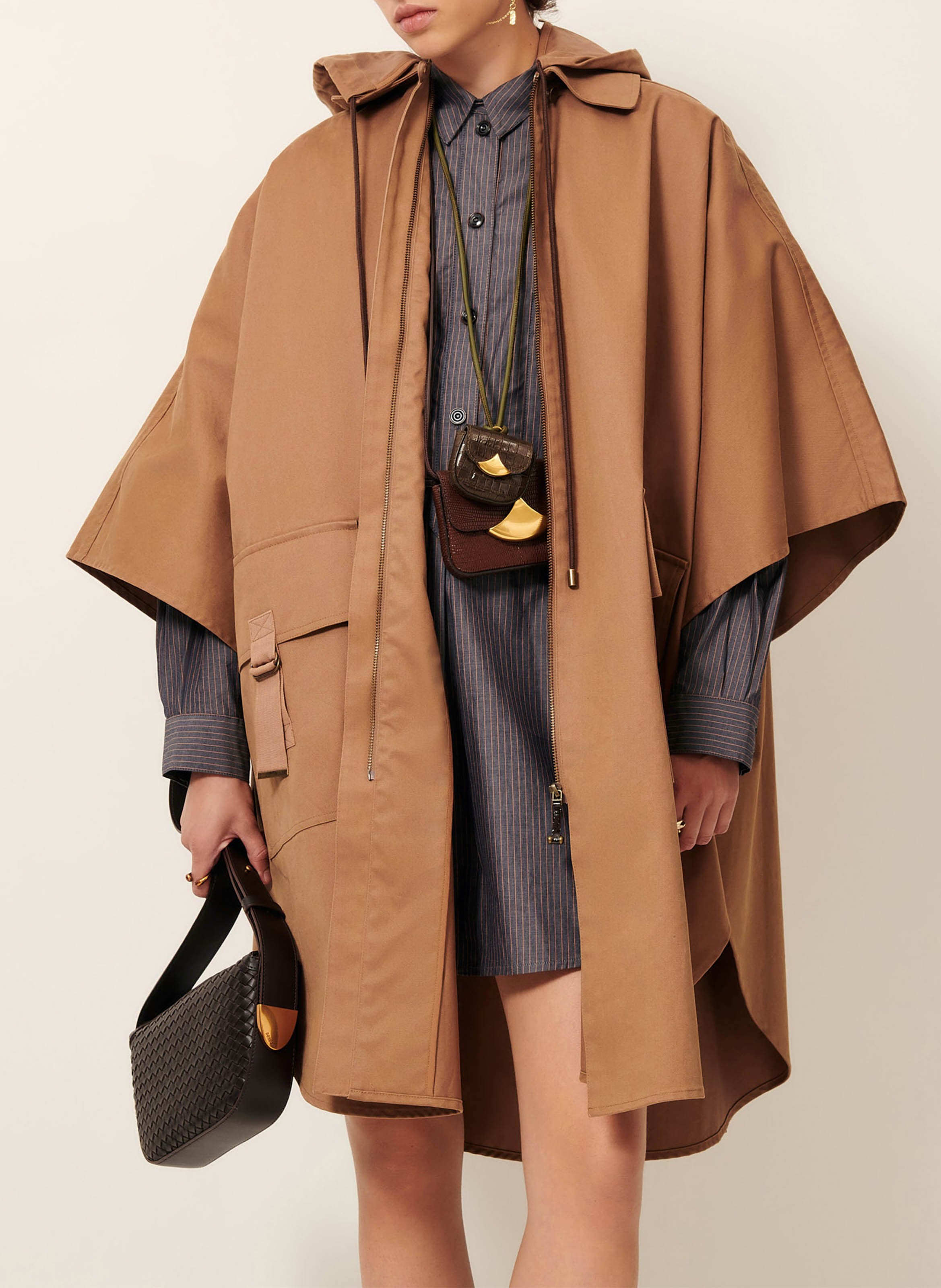 Oversize Baumwollcape SESSUN Beige