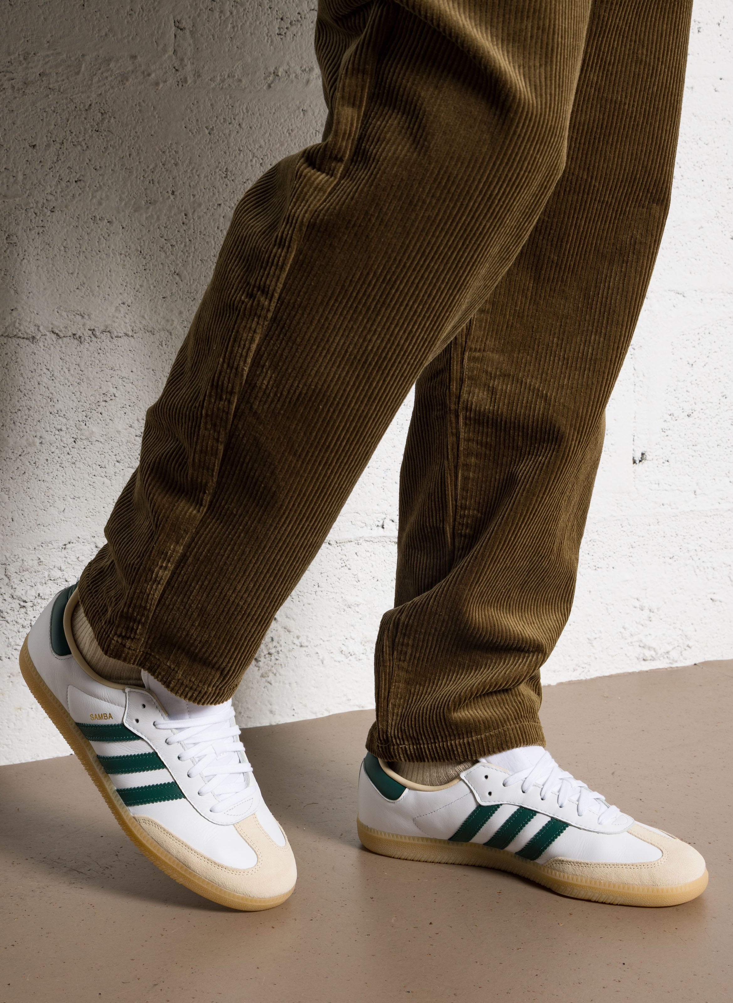 Baskets basses en cuir ADIDAS Blanc