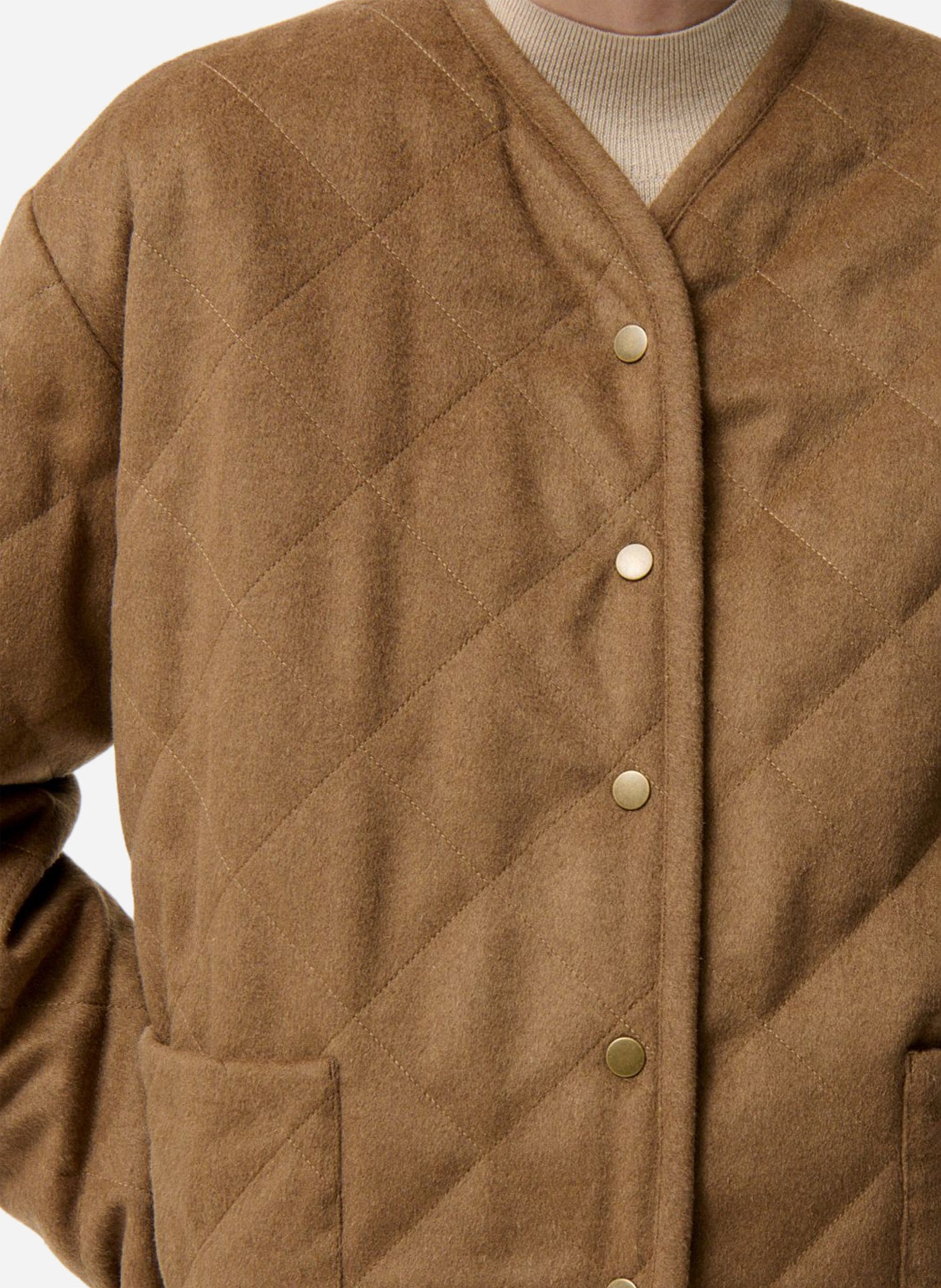 Oversized quilted jacket VANESSA BRUNO Brown