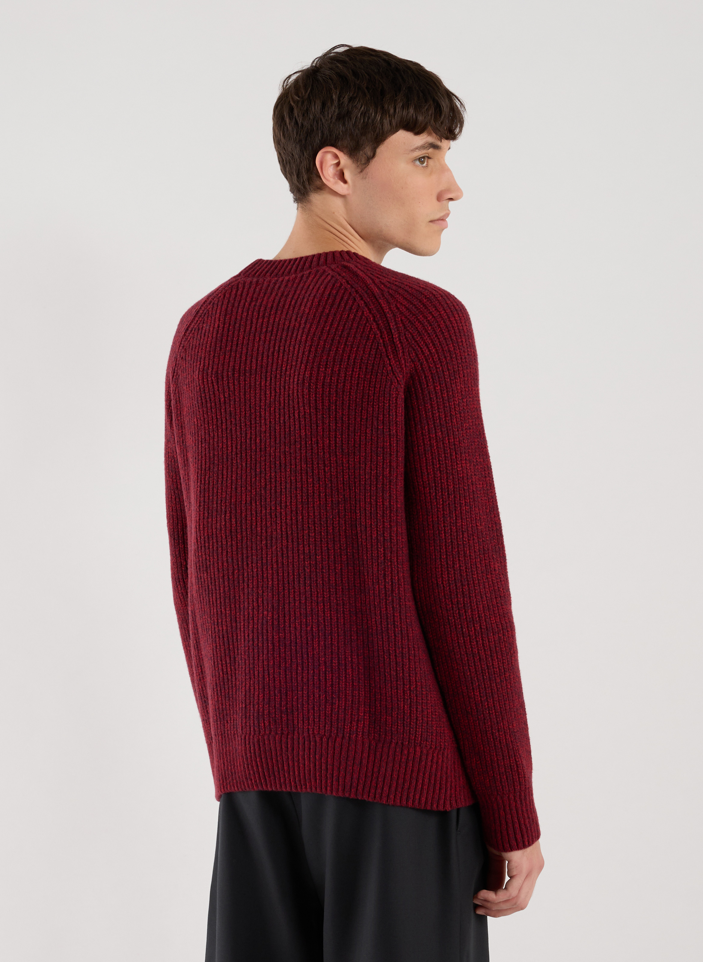 Loose-fit wool-blend sweater with round neck SAISON 1865 Purple