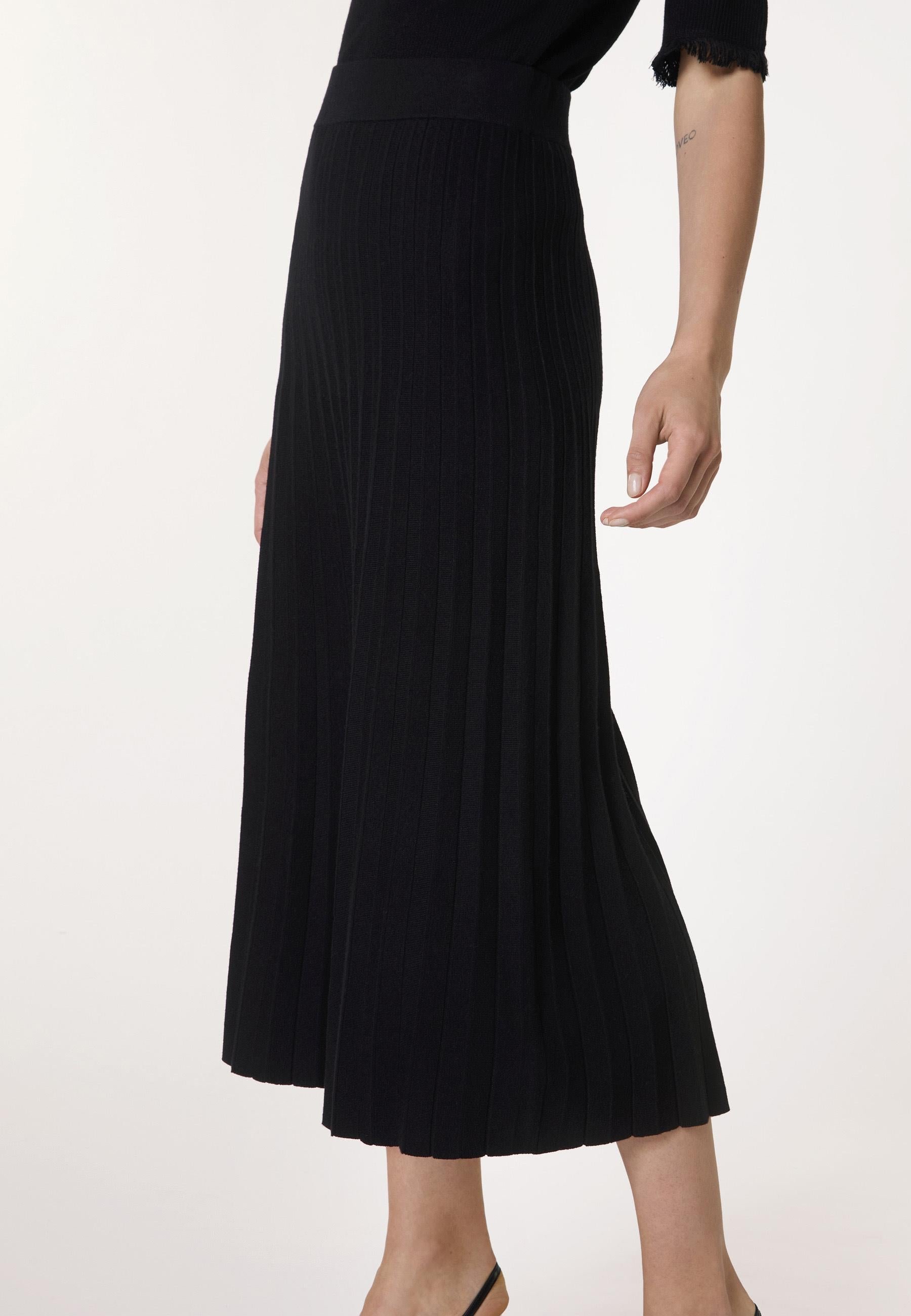 Knitted pleated skirt RODIER Black