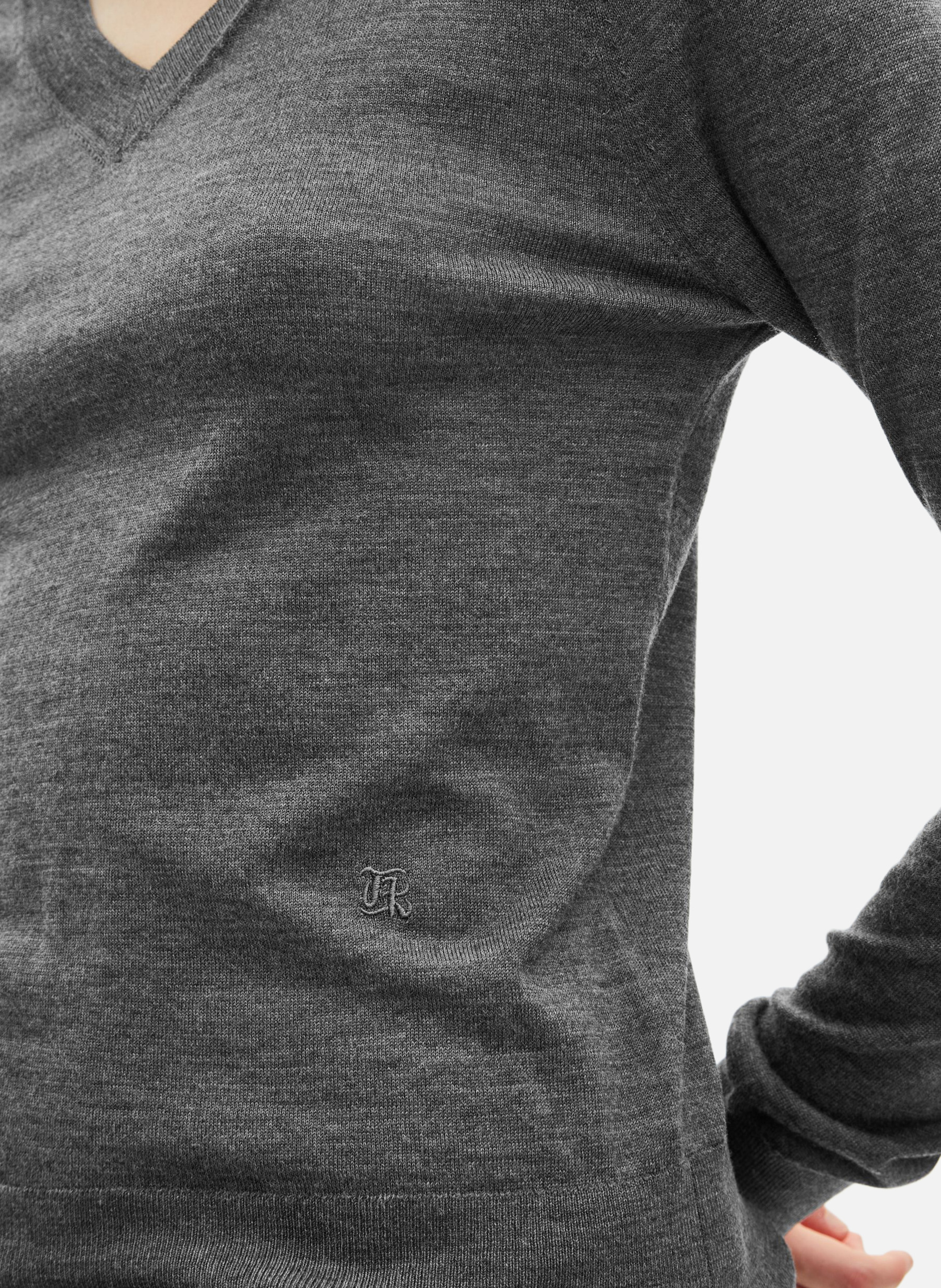 Bunelle wool V-neck sweater THE KOOPLES Grey