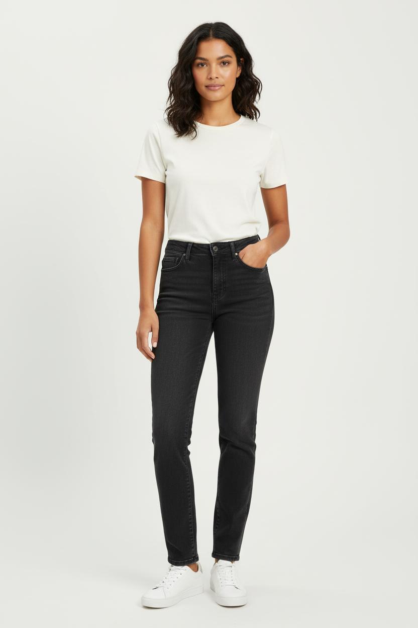 Cropped slim jeans with studs SEZANE - Seconde main Grey