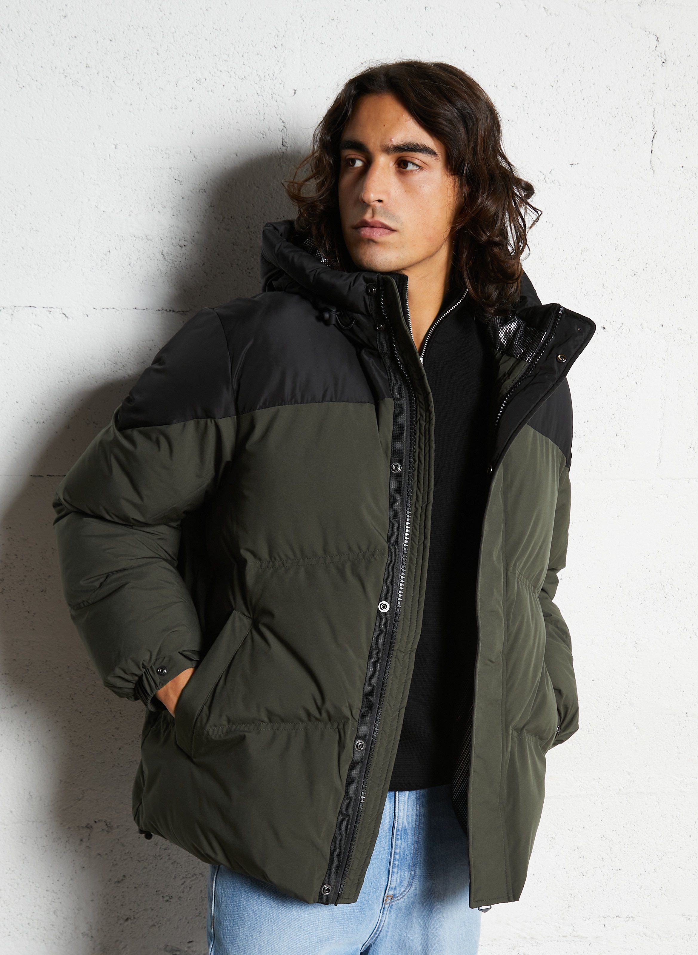 Doudoune matelassée avec capuche SCHOTT Noir