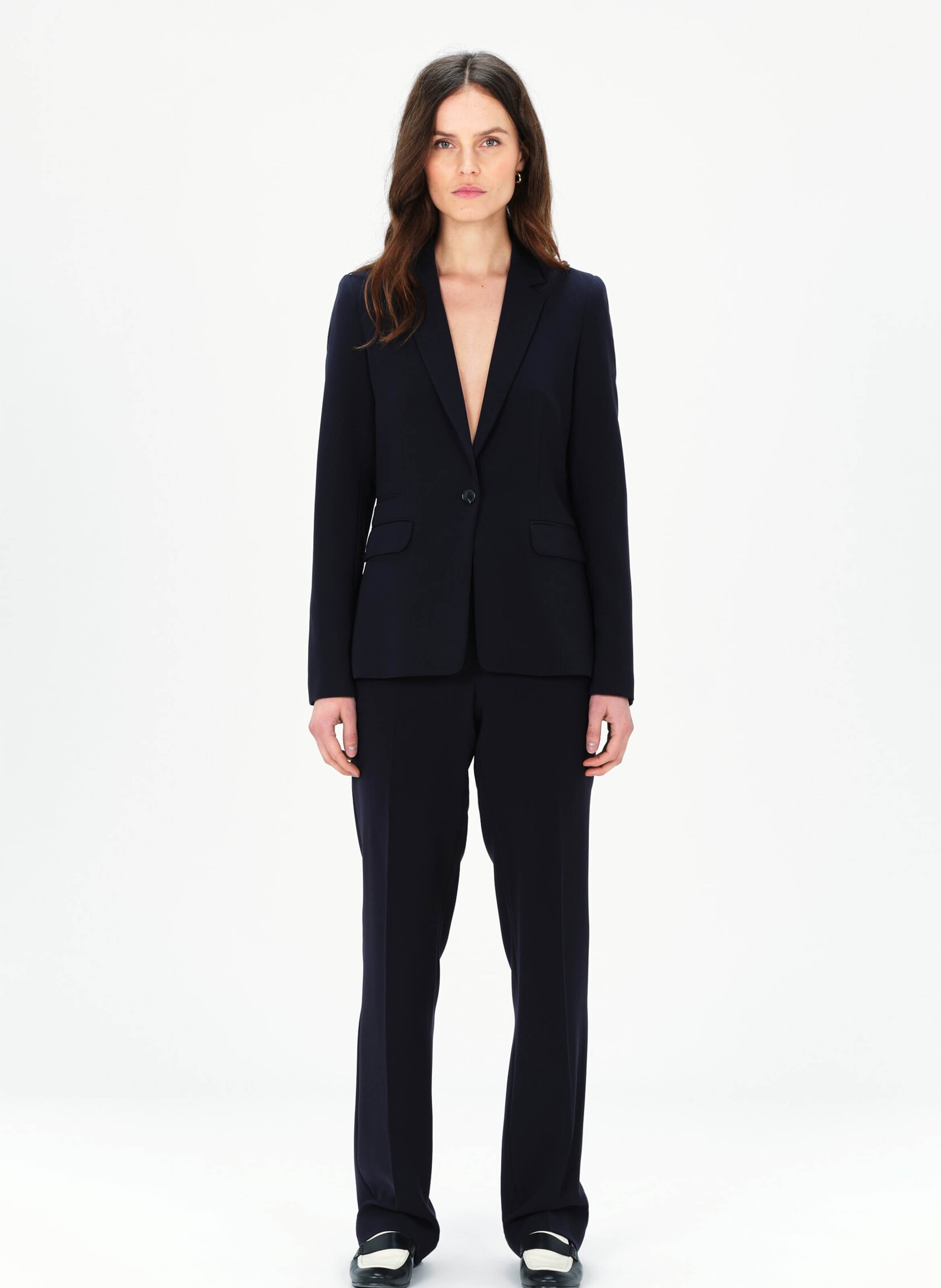 Fitted jacket with tailored collar CAROLL Blue