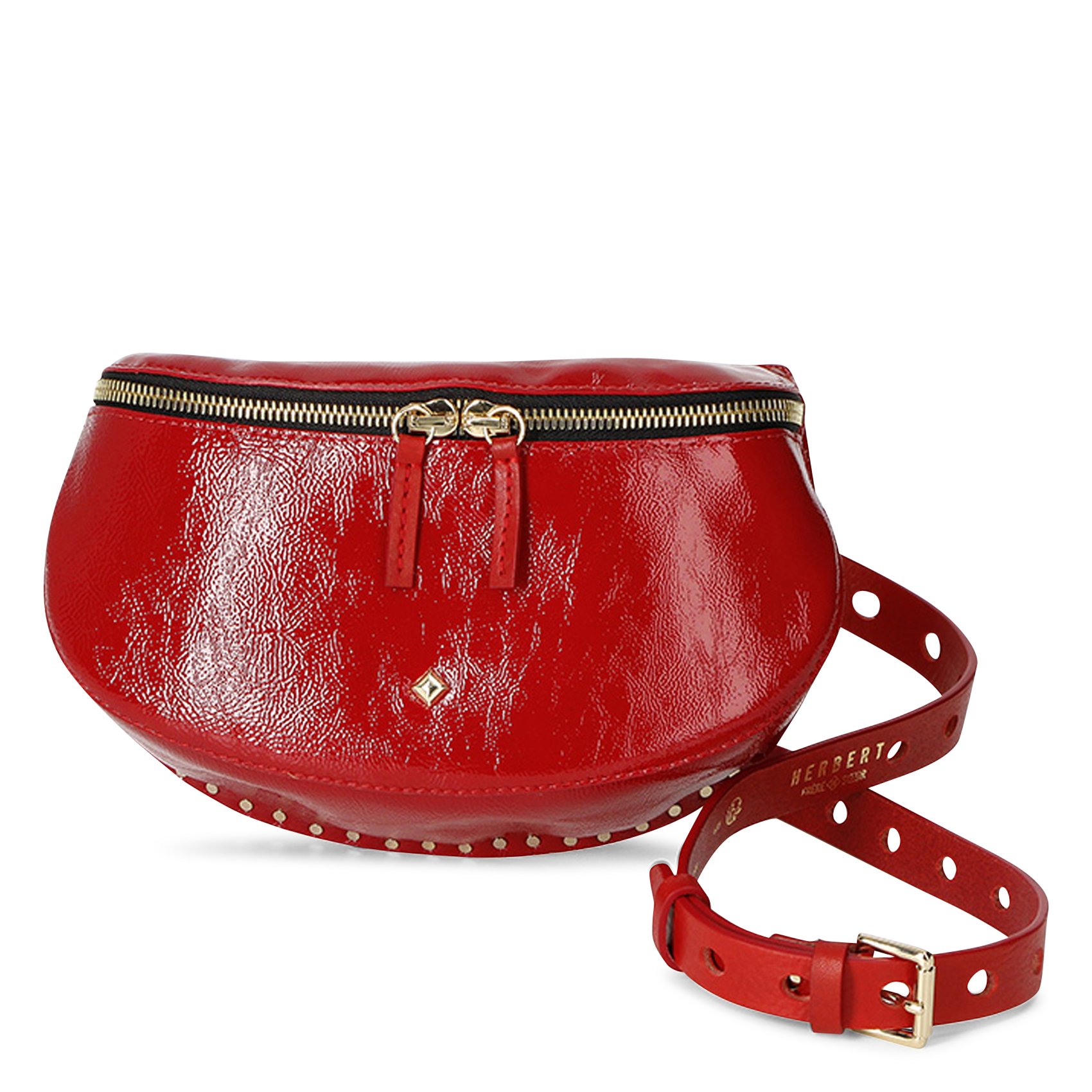 Hüfttasche aus Lackleder HERBERT FRERE SOEUR Rot