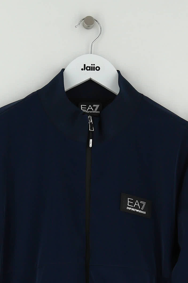 Lightweight quilted padded jacket with high neck ARMANI - SECONDE MAIN Blue