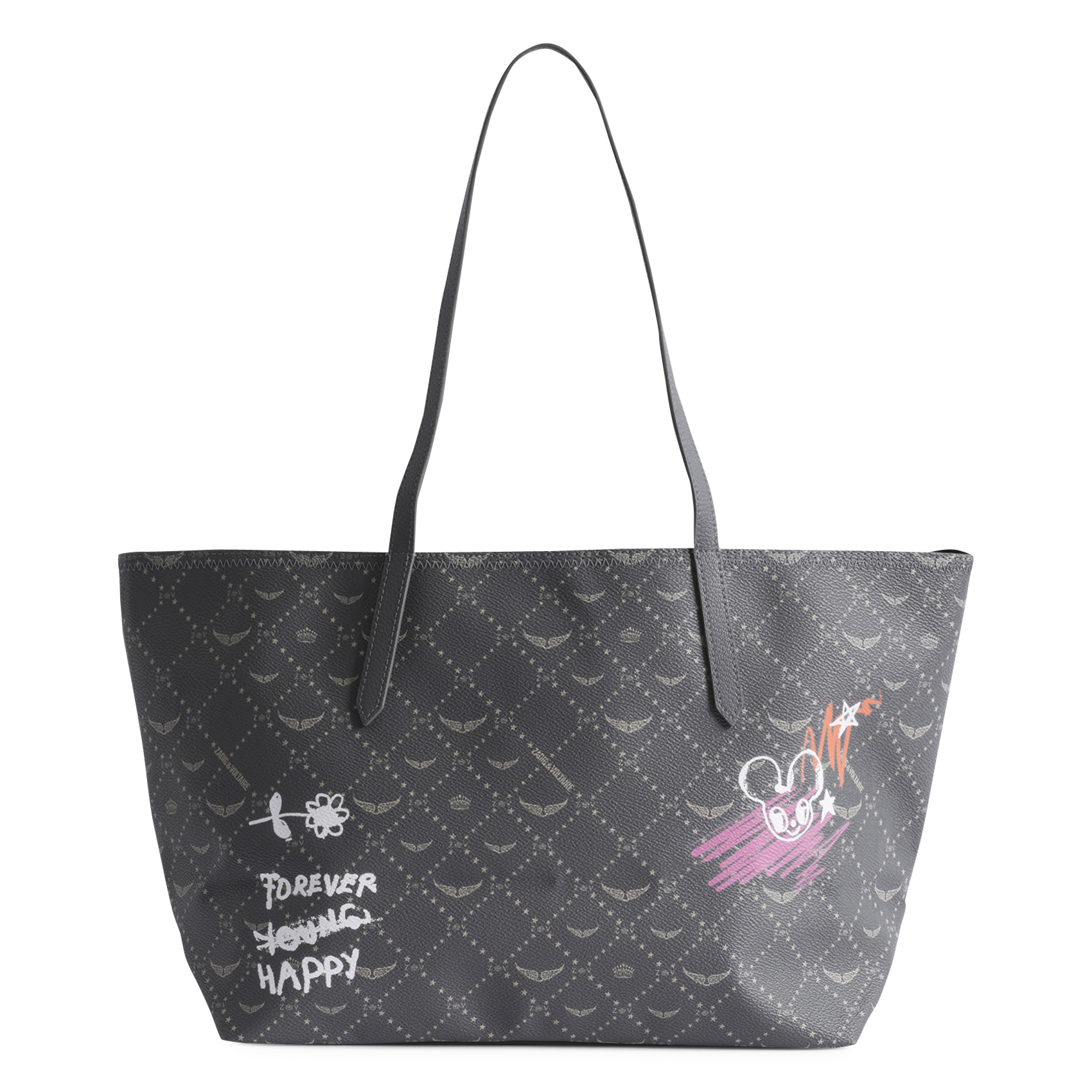 Printed tote bag ZADIG&VOLTAIRE Grey