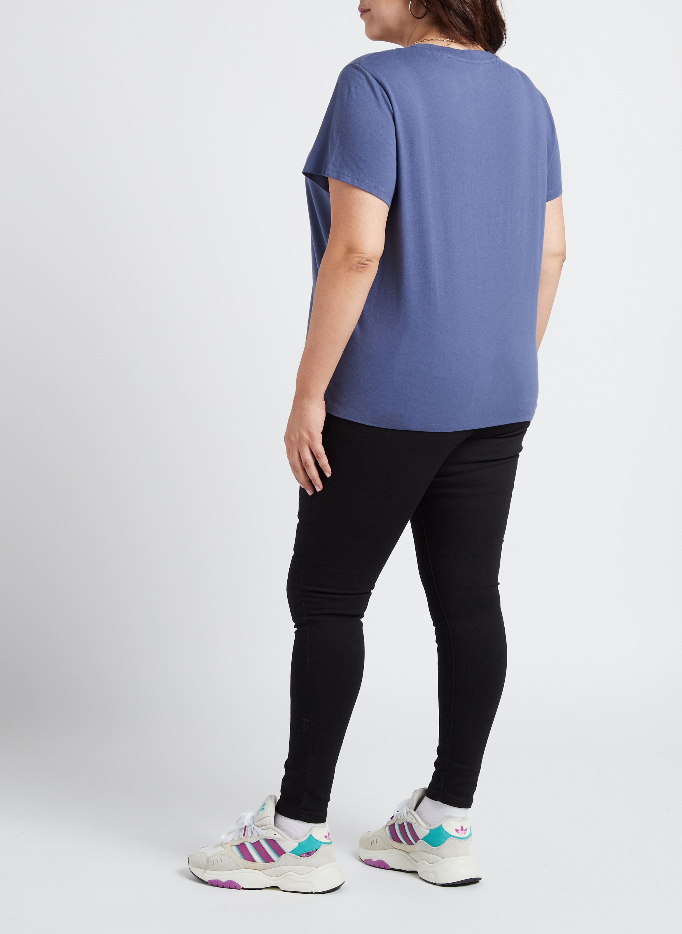 Katoenen T-shirt met ronde hals en zeefdruk LEVI'S Blauw