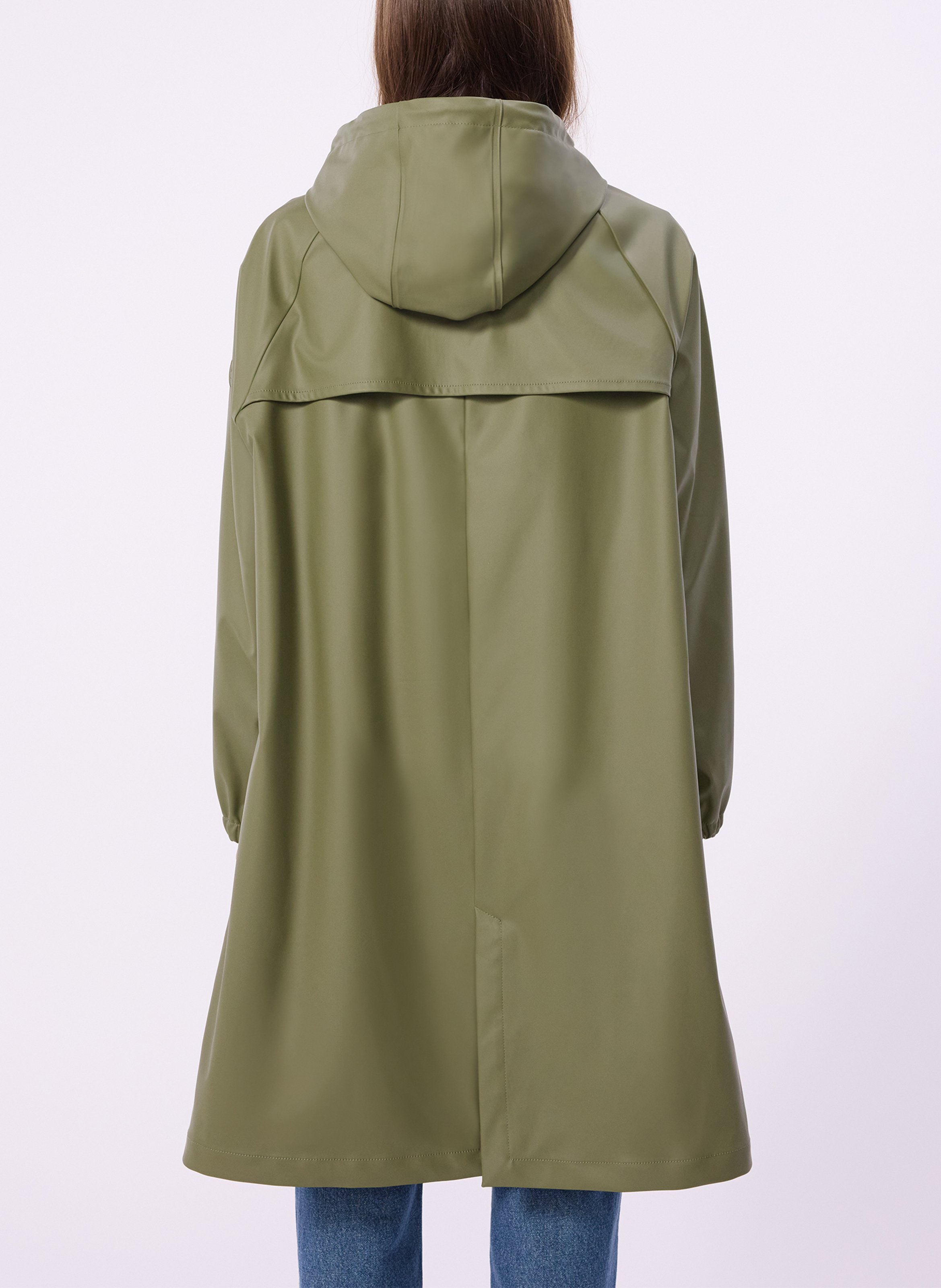 Windjack met ritssluiting en capuchon in effen kleur PETIT BATEAU Kaki