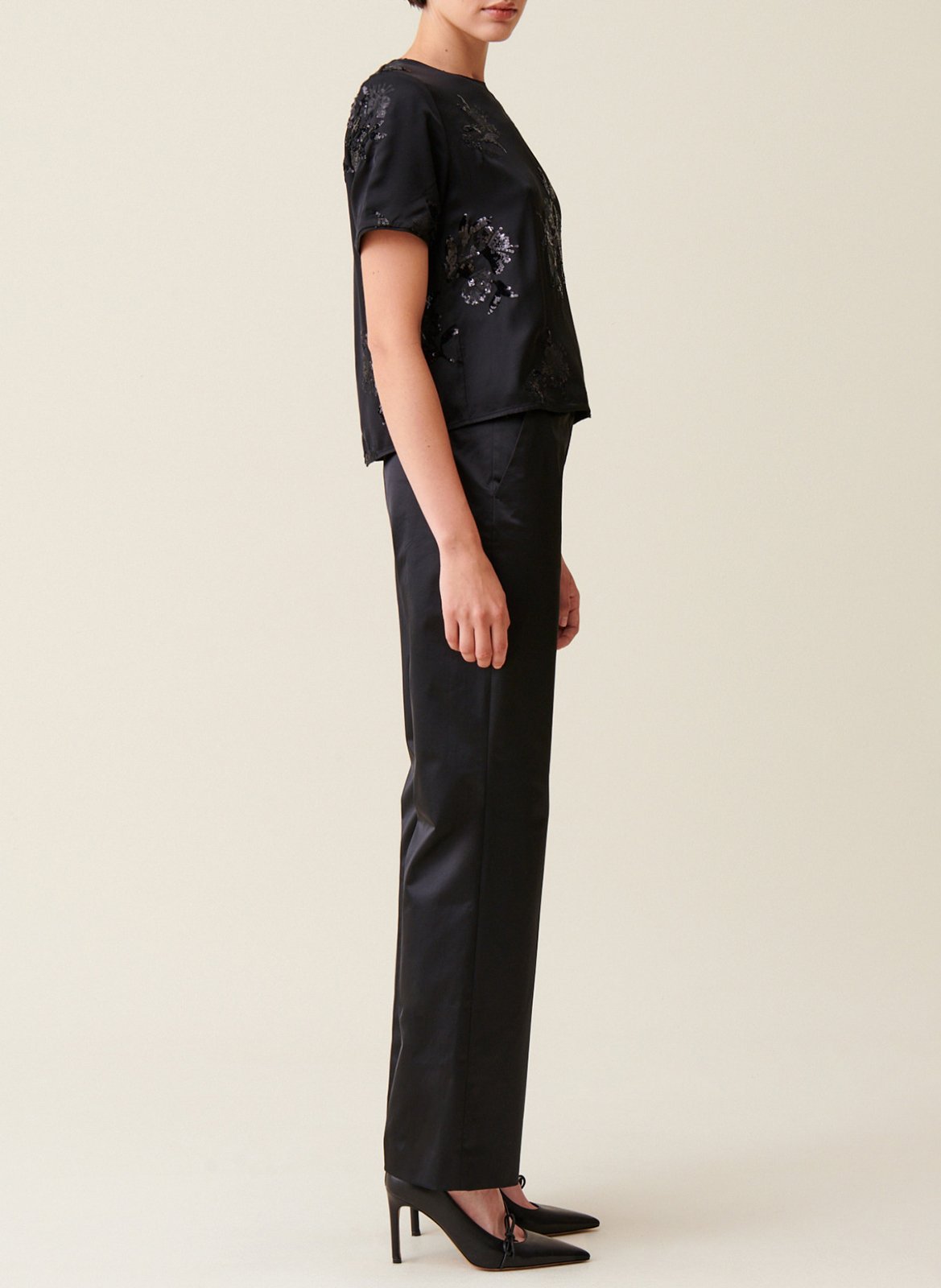 Top droit col rond CLAUDIE PIERLOT Noir