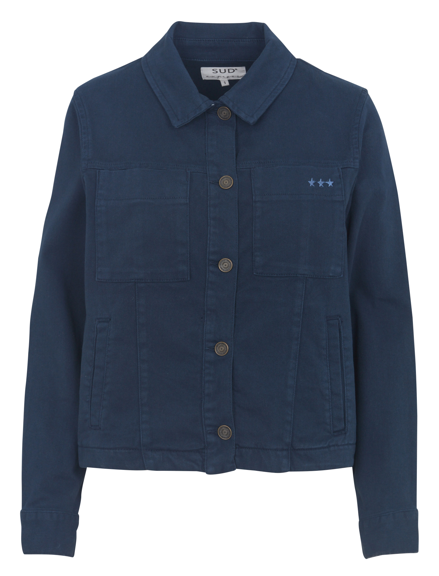 Rechte knoopjas in effen kleur SUD EXPRESS Blauw