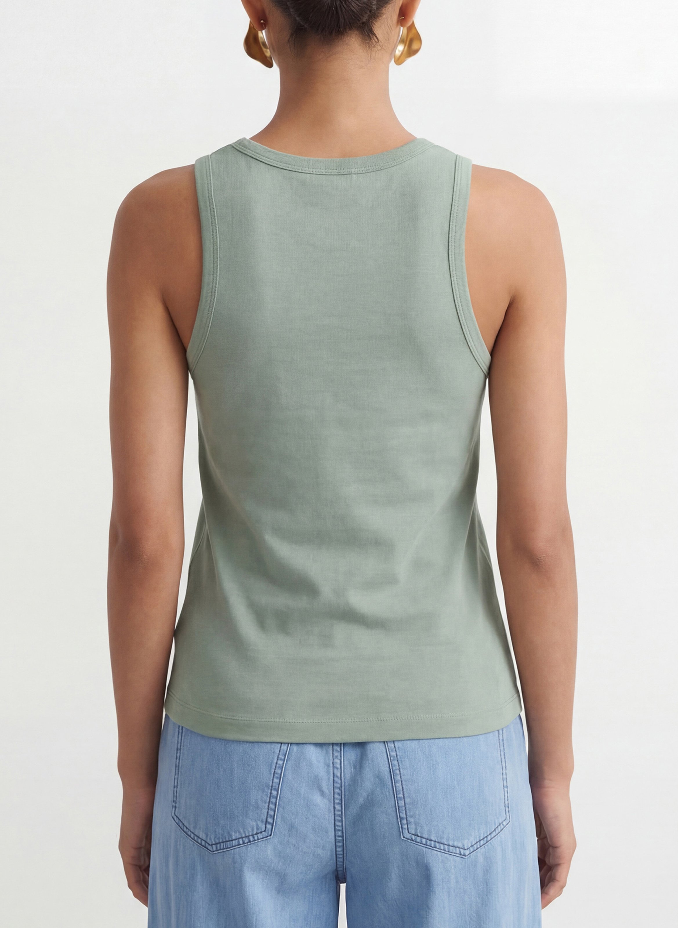 Débardeur col rond en coton KOOKAI Vert