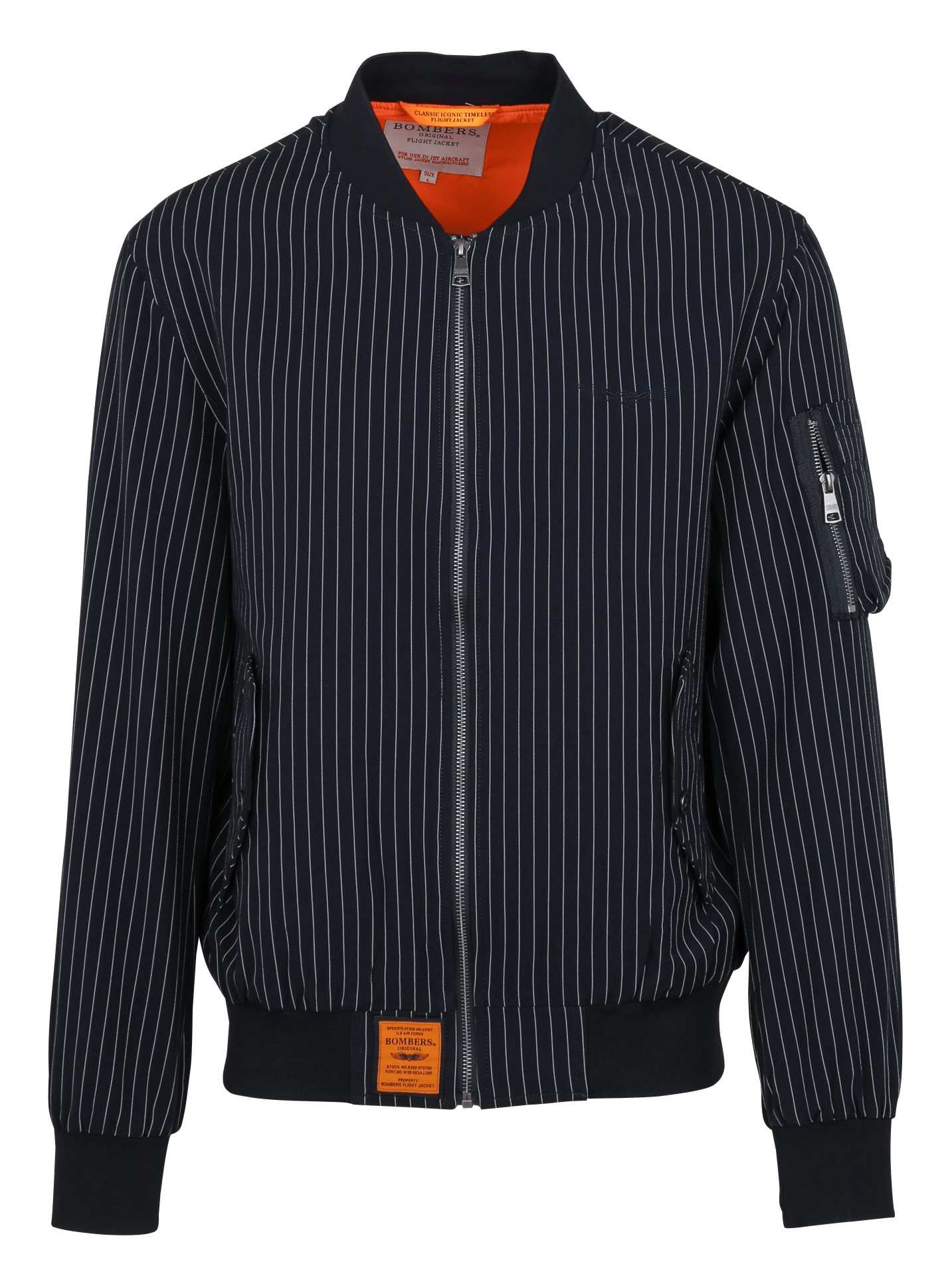 Straight zip-up jacket with stripes BOMBERS ORIGINAL