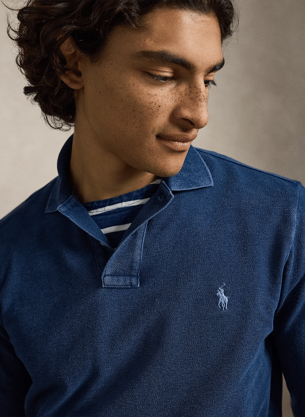 Slimfit-Poloshirt aus Baumwolle POLO RALPH LAUREN Blau