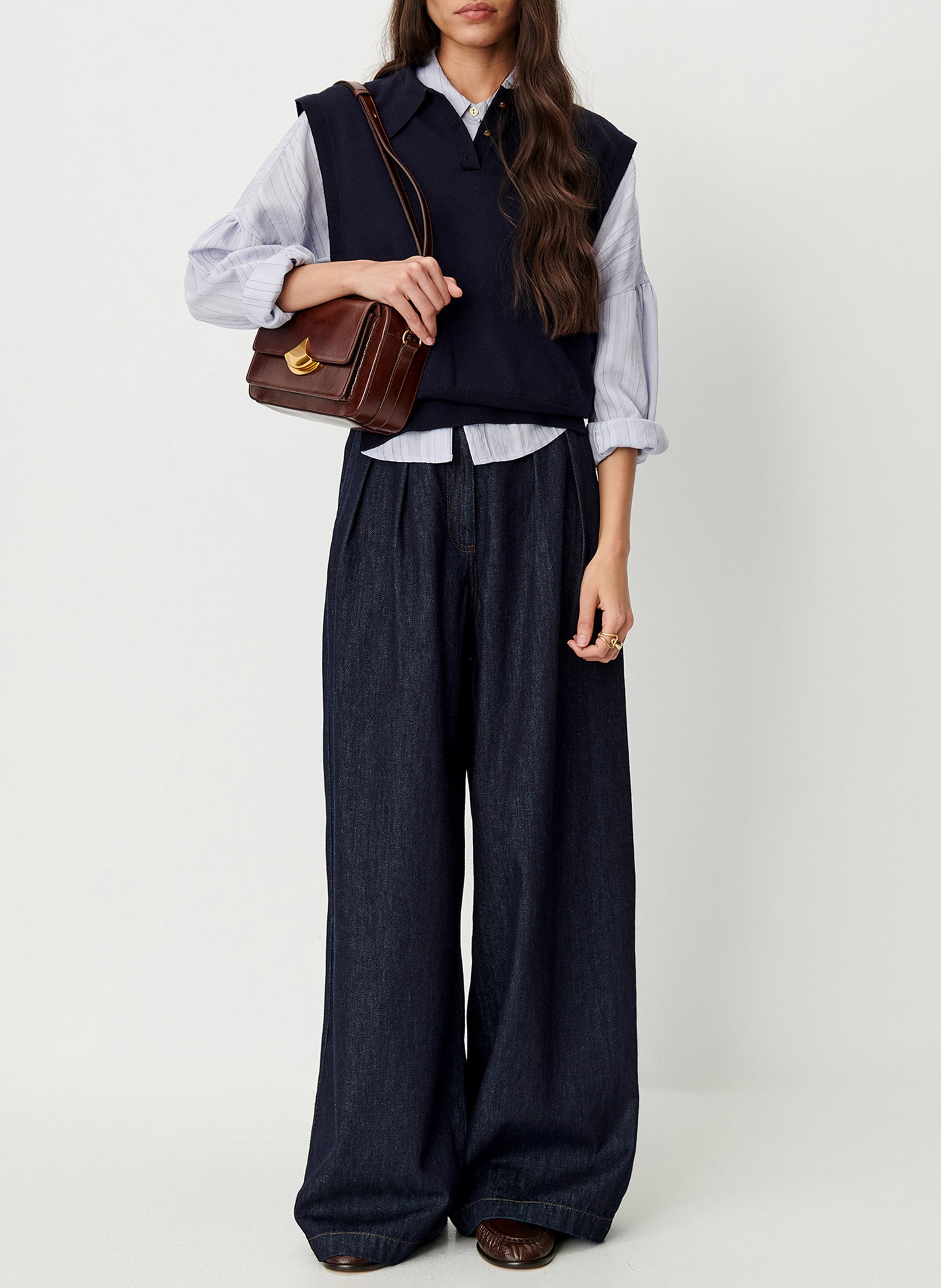 Pull oversize en laine SESSUN Bleu